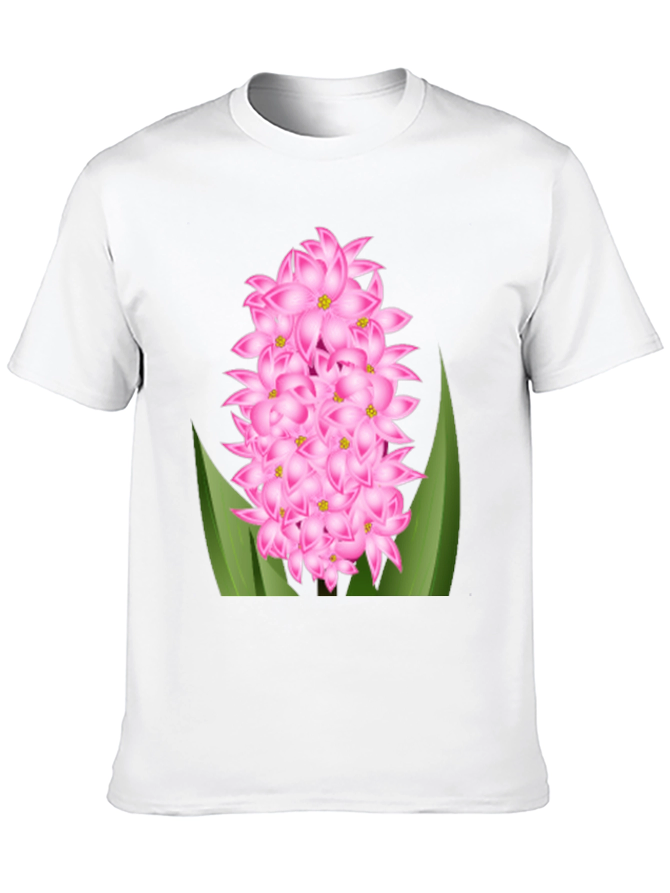 Pink Hyacinth Flower Graphic T-Shirt