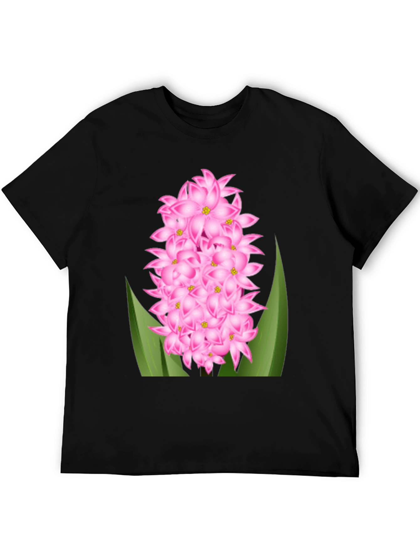 Pink Hyacinth Flower Graphic T-Shirt