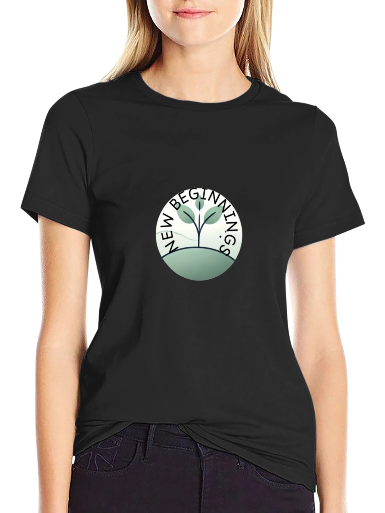 New Beginnings Graphic Tee - Black