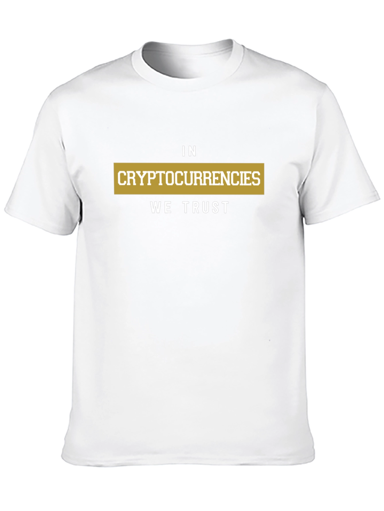In Cryptocurrencies We Trust Black Graphic T-Shirt