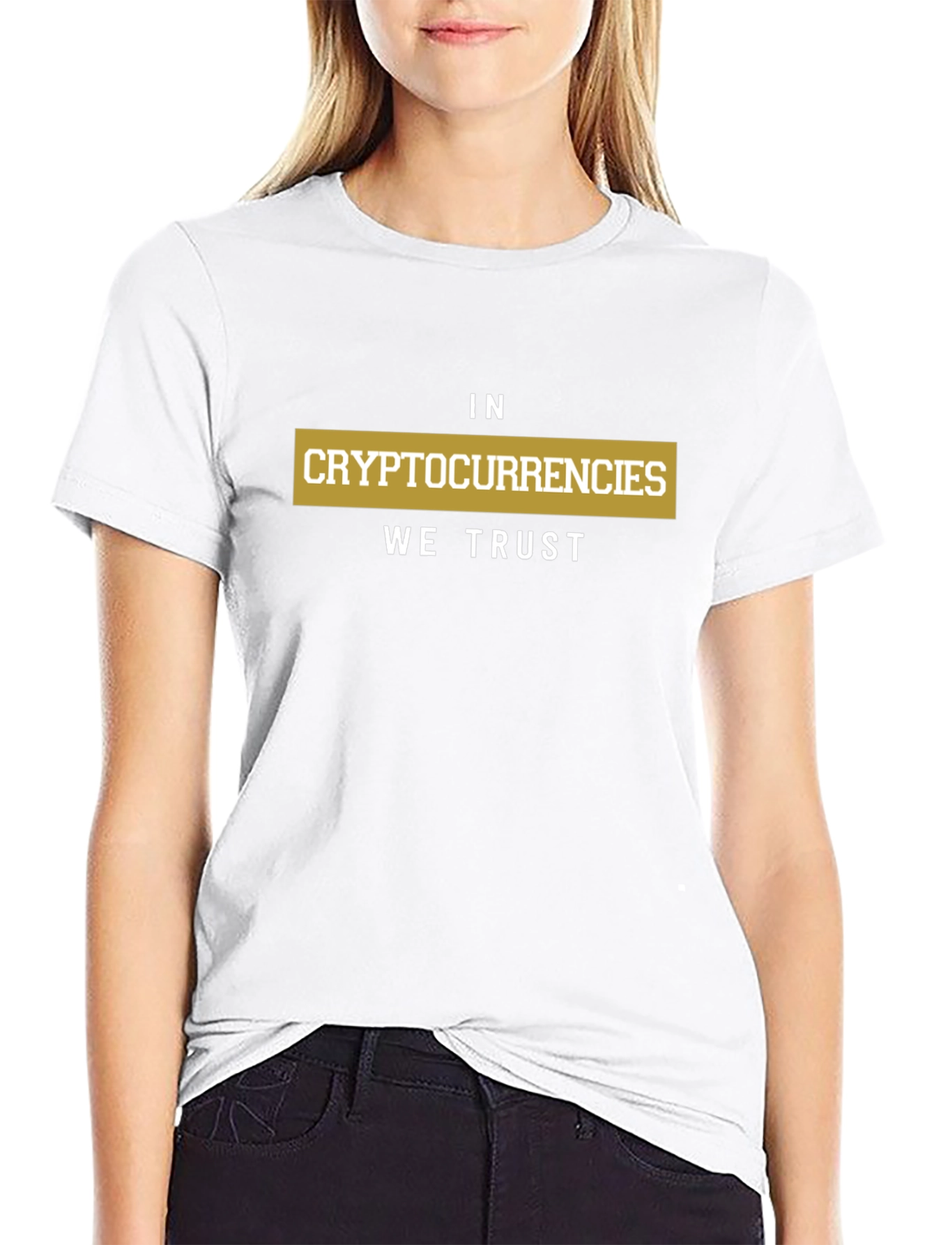 In Cryptocurrencies We Trust Black Graphic T-Shirt