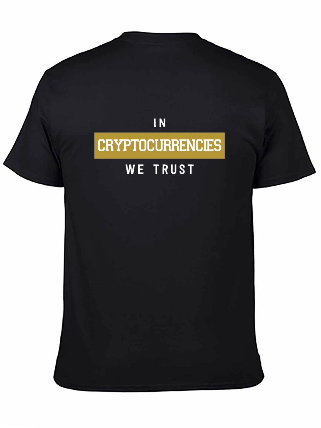 In Cryptocurrencies We Trust Black Graphic T-Shirt