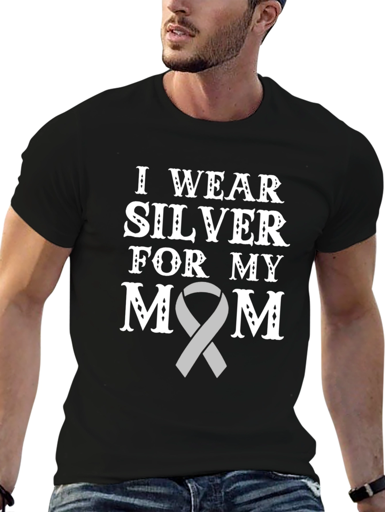 I Wear Silver For My Mom T-Shirt