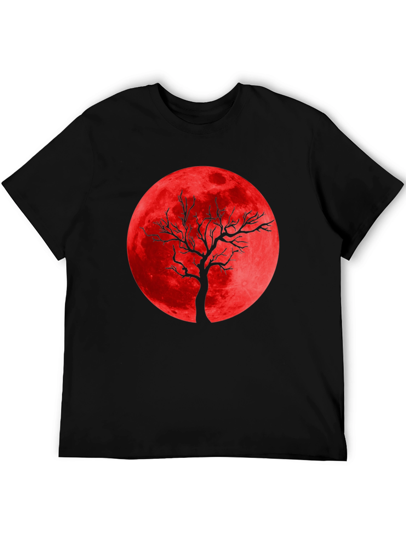 Red Moon Tree Graphic Tee - Unique Design
