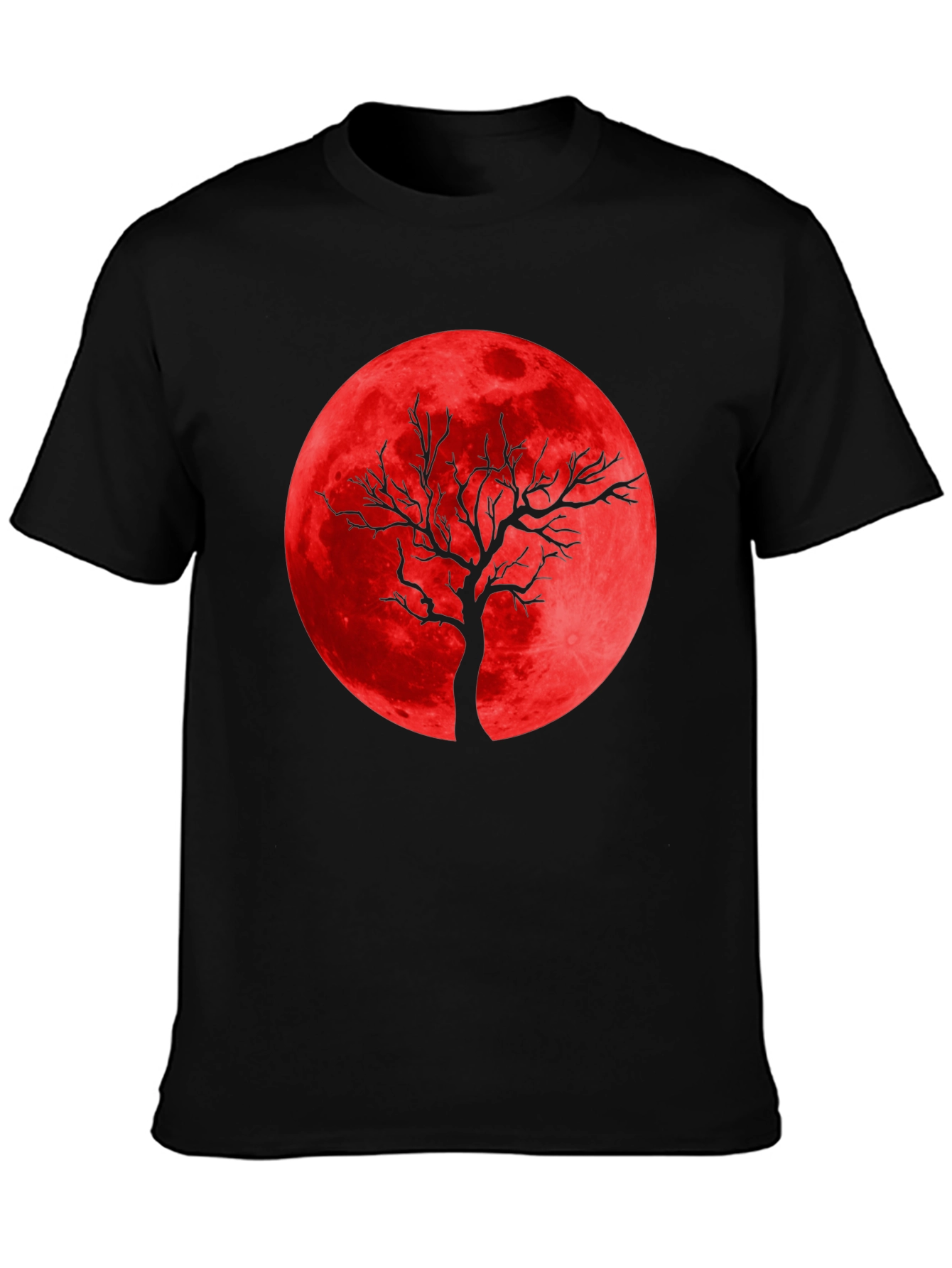 Red Moon Tree Graphic Tee - Unique Design