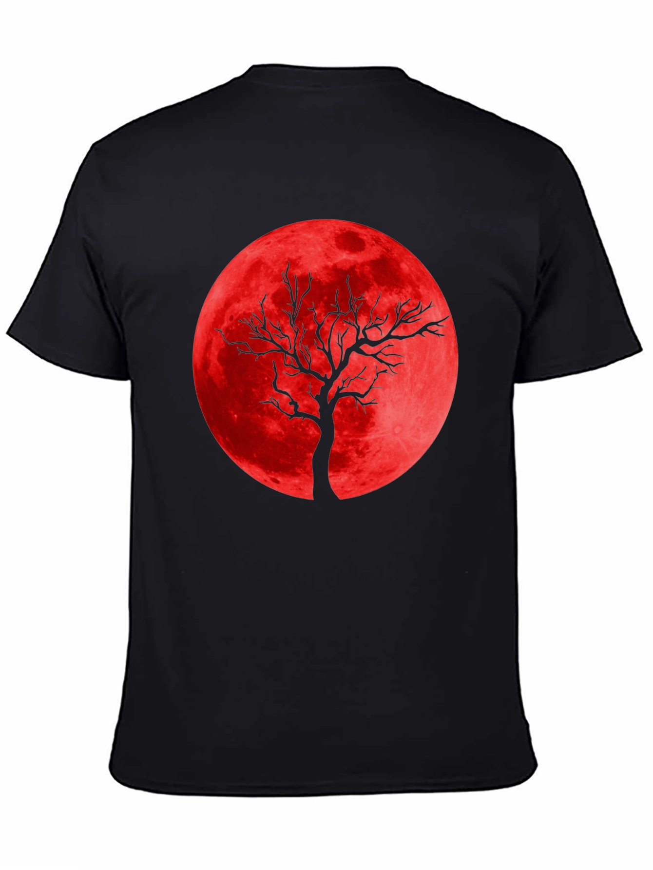 Red Moon Tree Graphic Tee - Unique Design