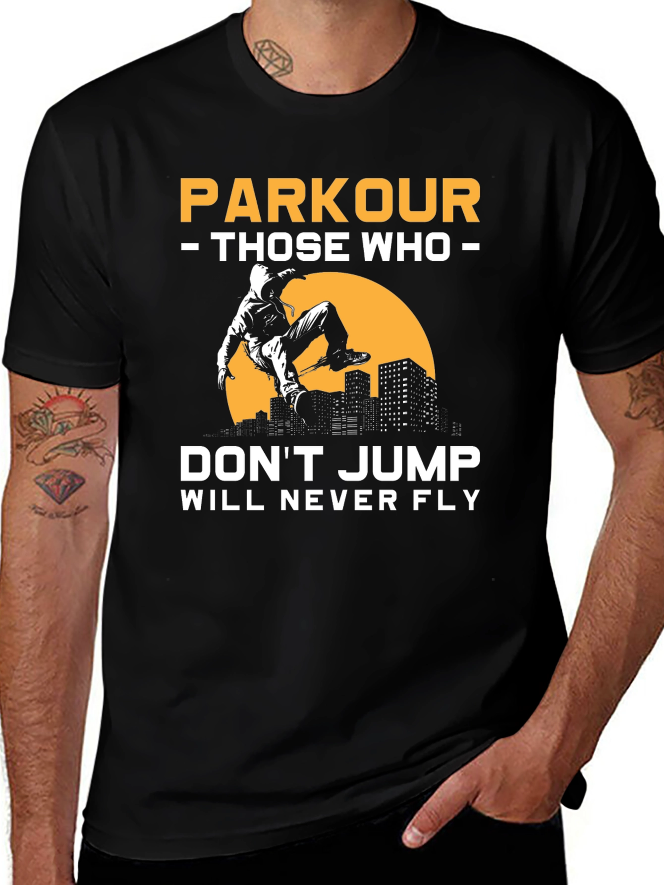 Parkour T-Shirt - Dont Jump Will Never Fly