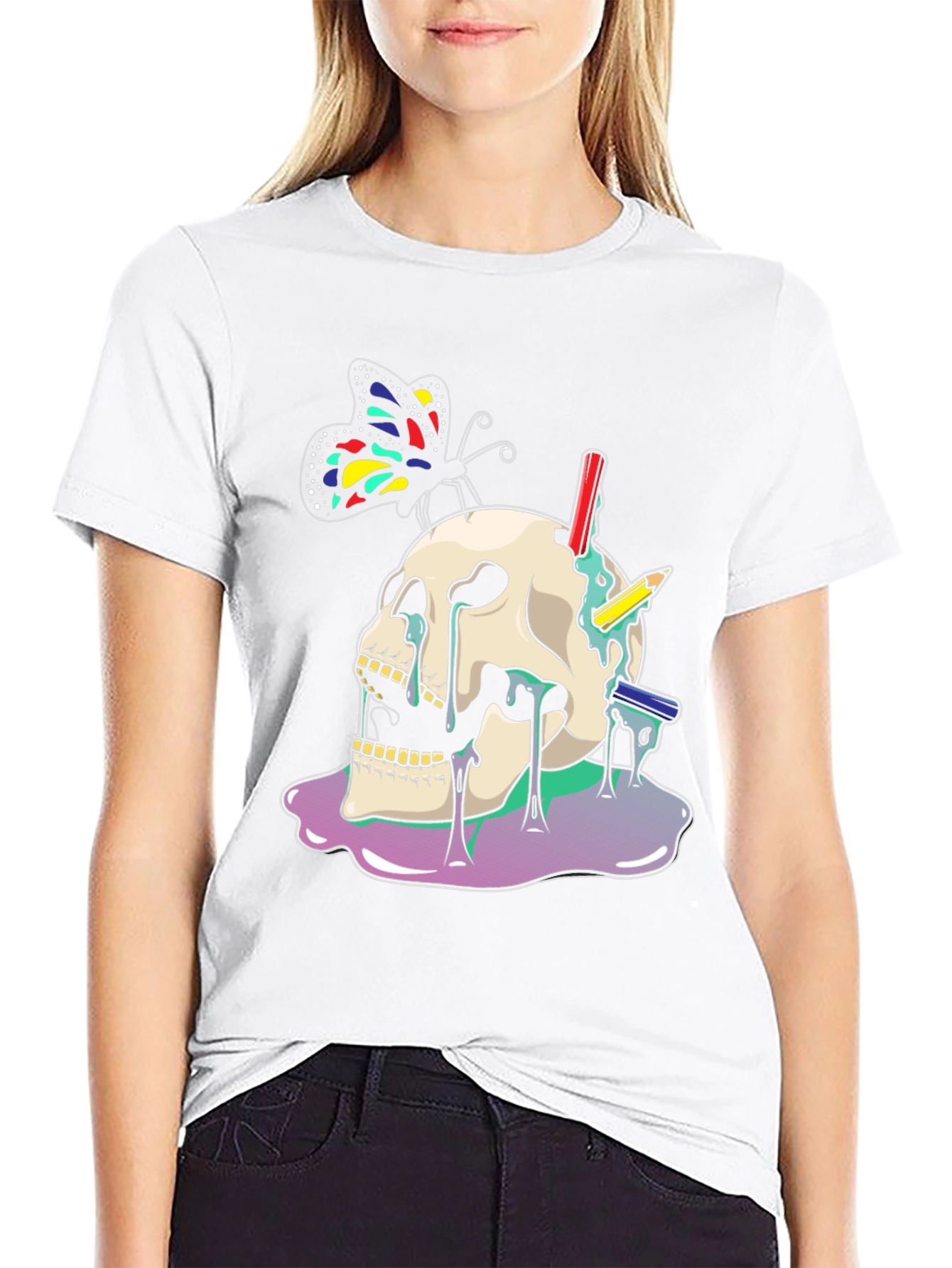 Skull & Butterfly Graphic Tee
