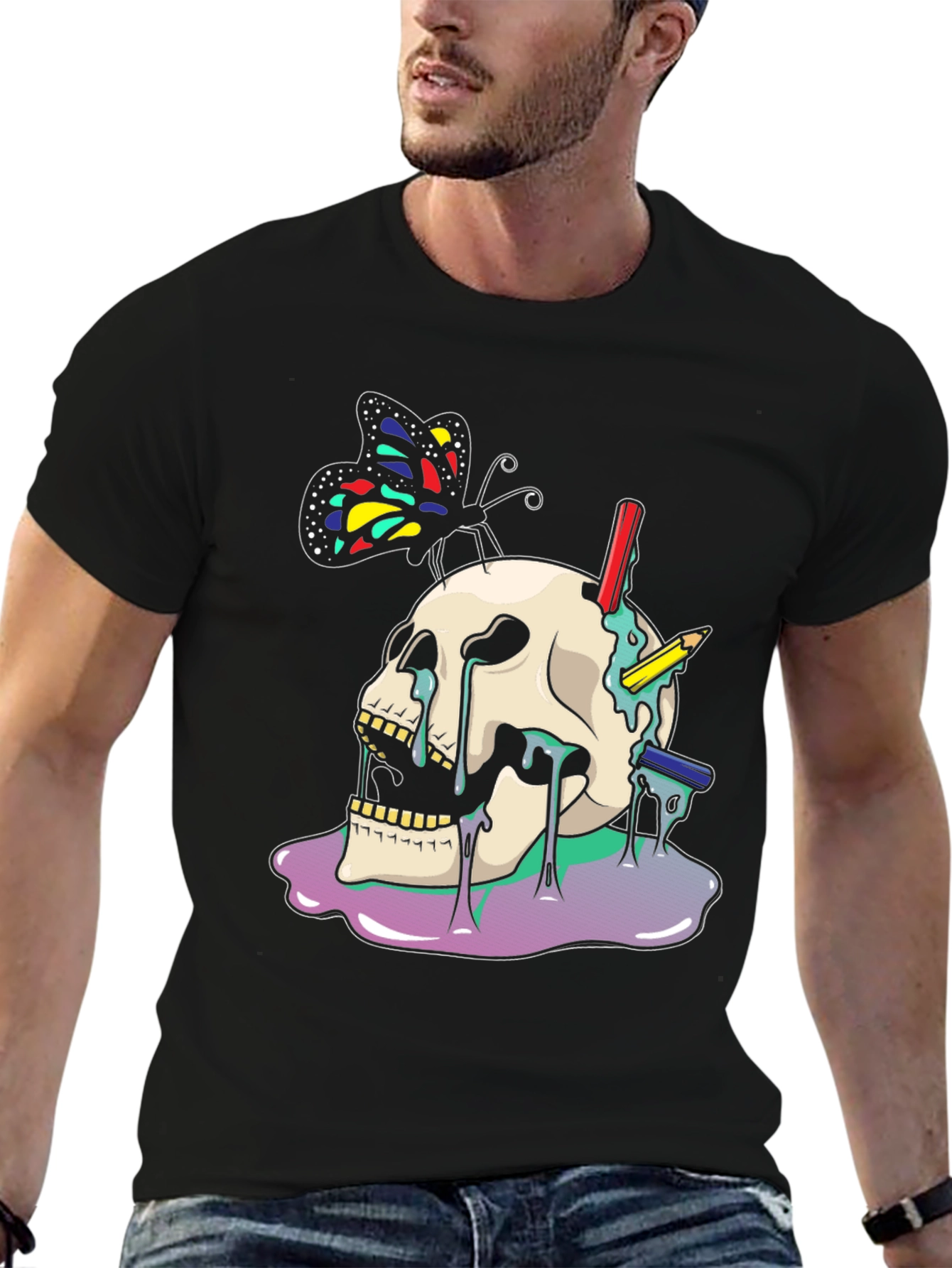 Skull & Butterfly Graphic Tee