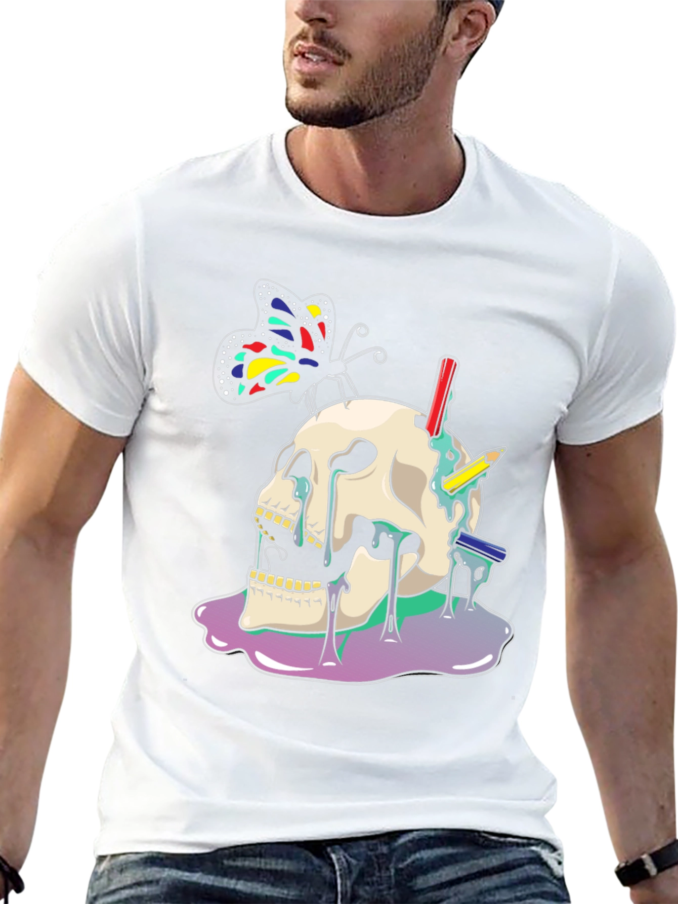 Skull & Butterfly Graphic Tee