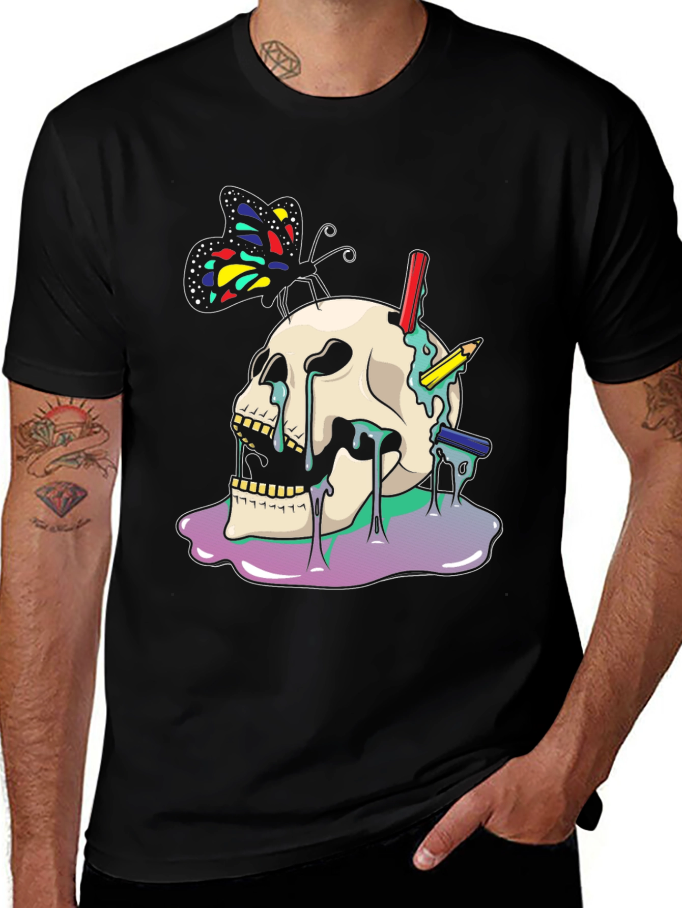 Skull & Butterfly Graphic Tee