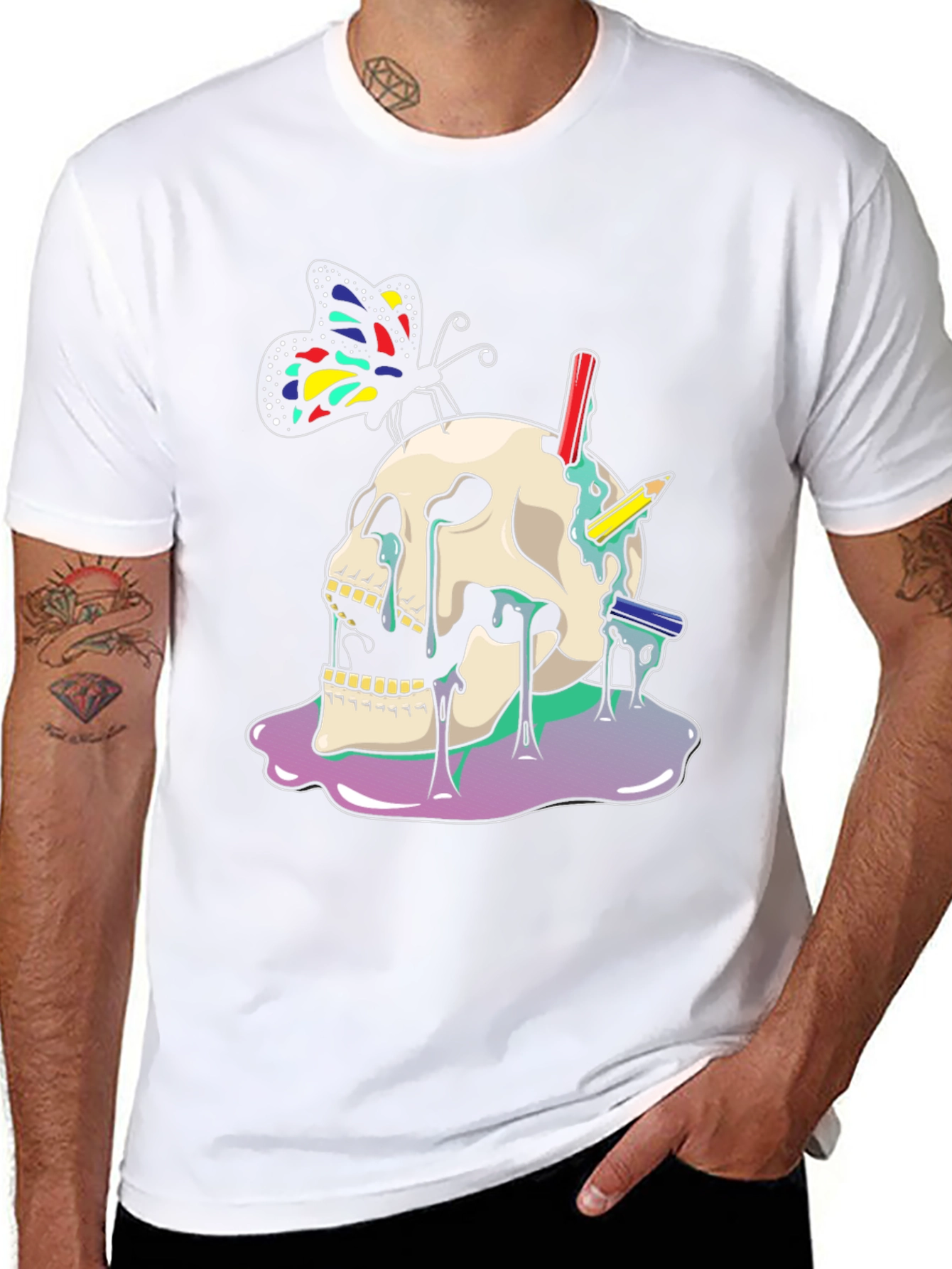 Skull & Butterfly Graphic Tee