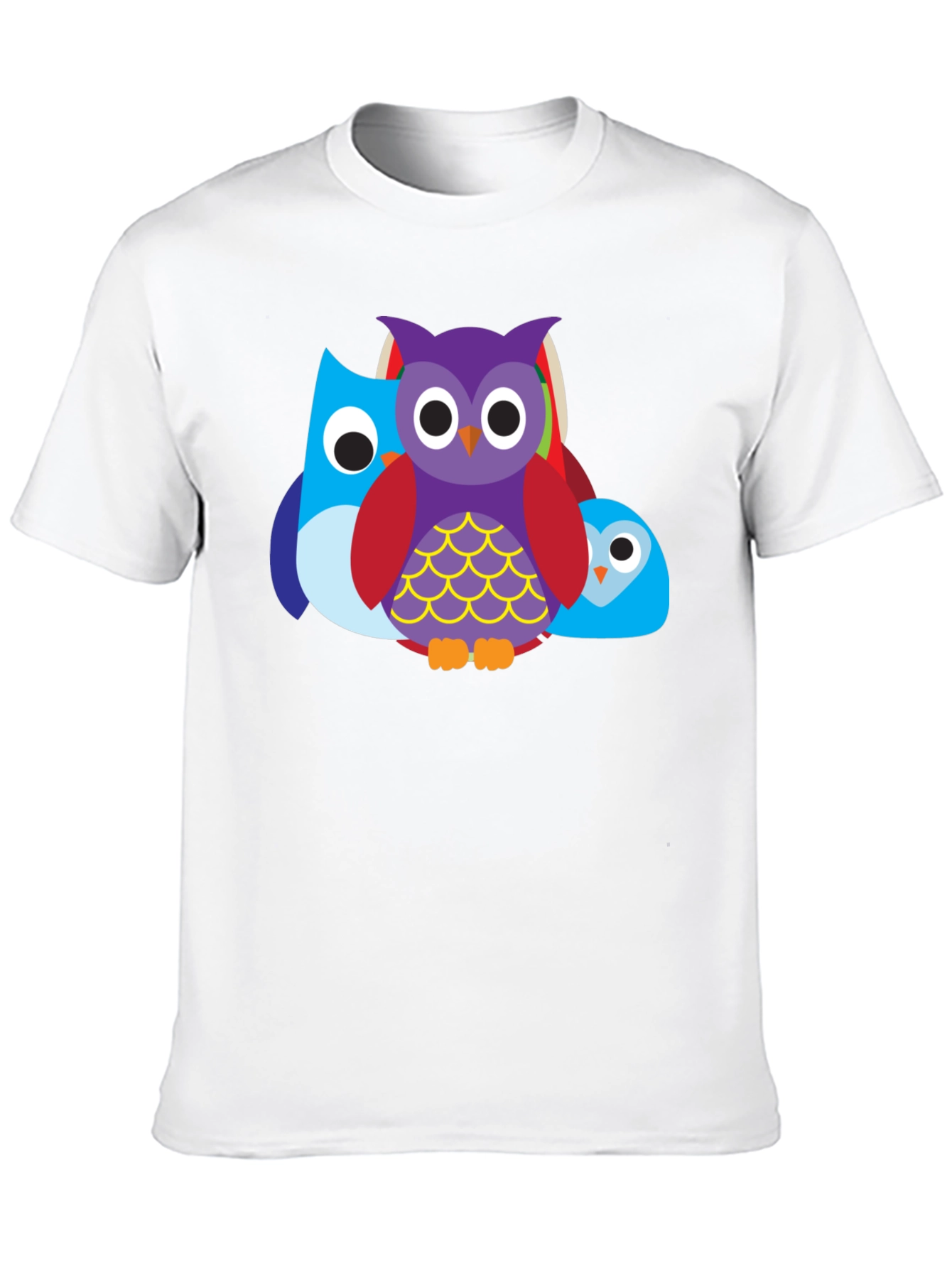 Owl Trio Graphic Tee - Mens Black T-Shirt