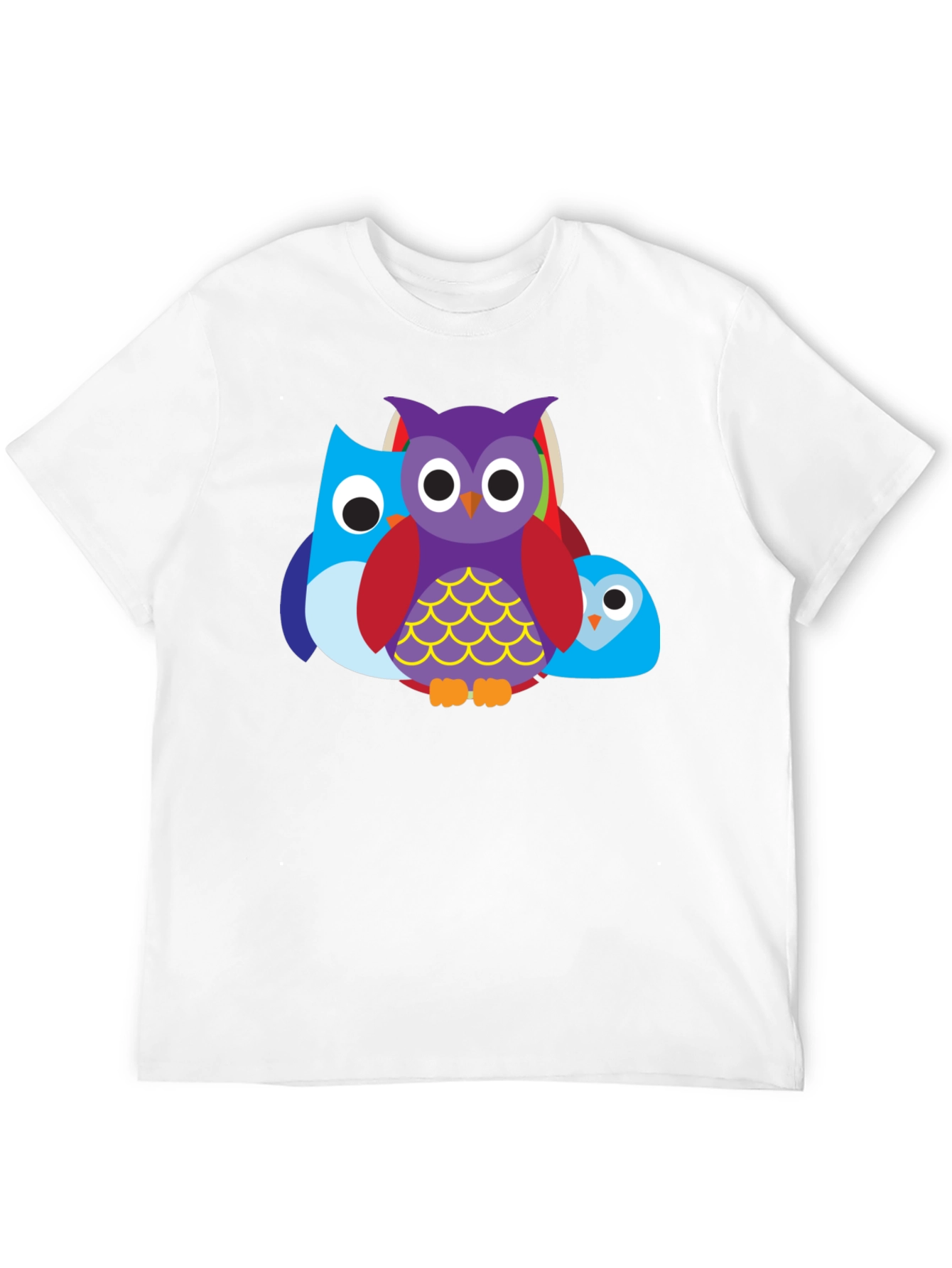 Owl Trio Graphic Tee - Mens Black T-Shirt