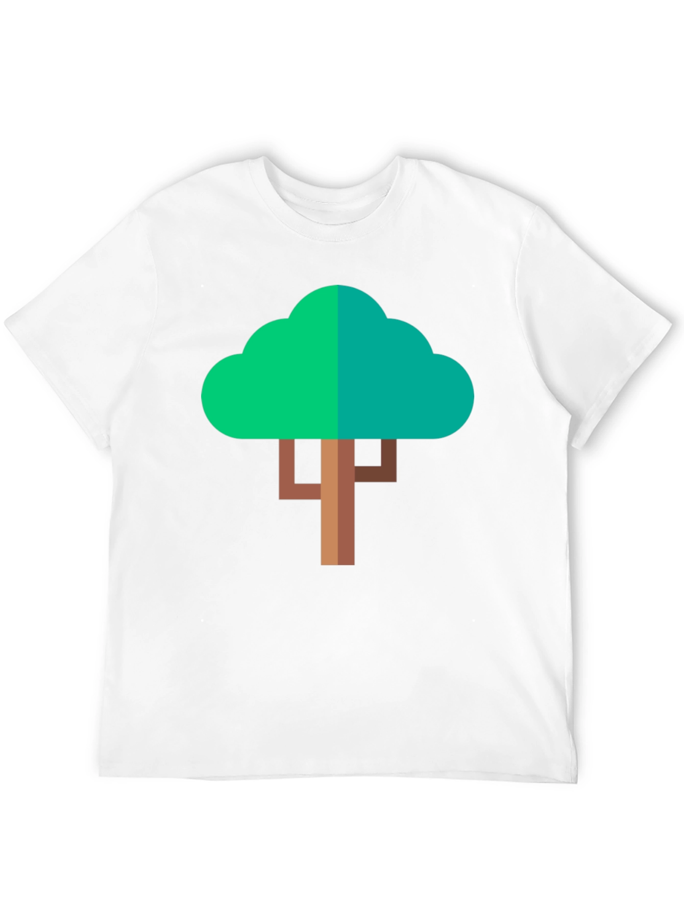 Geometric Tree Graphic T-Shirt - Modern Style
