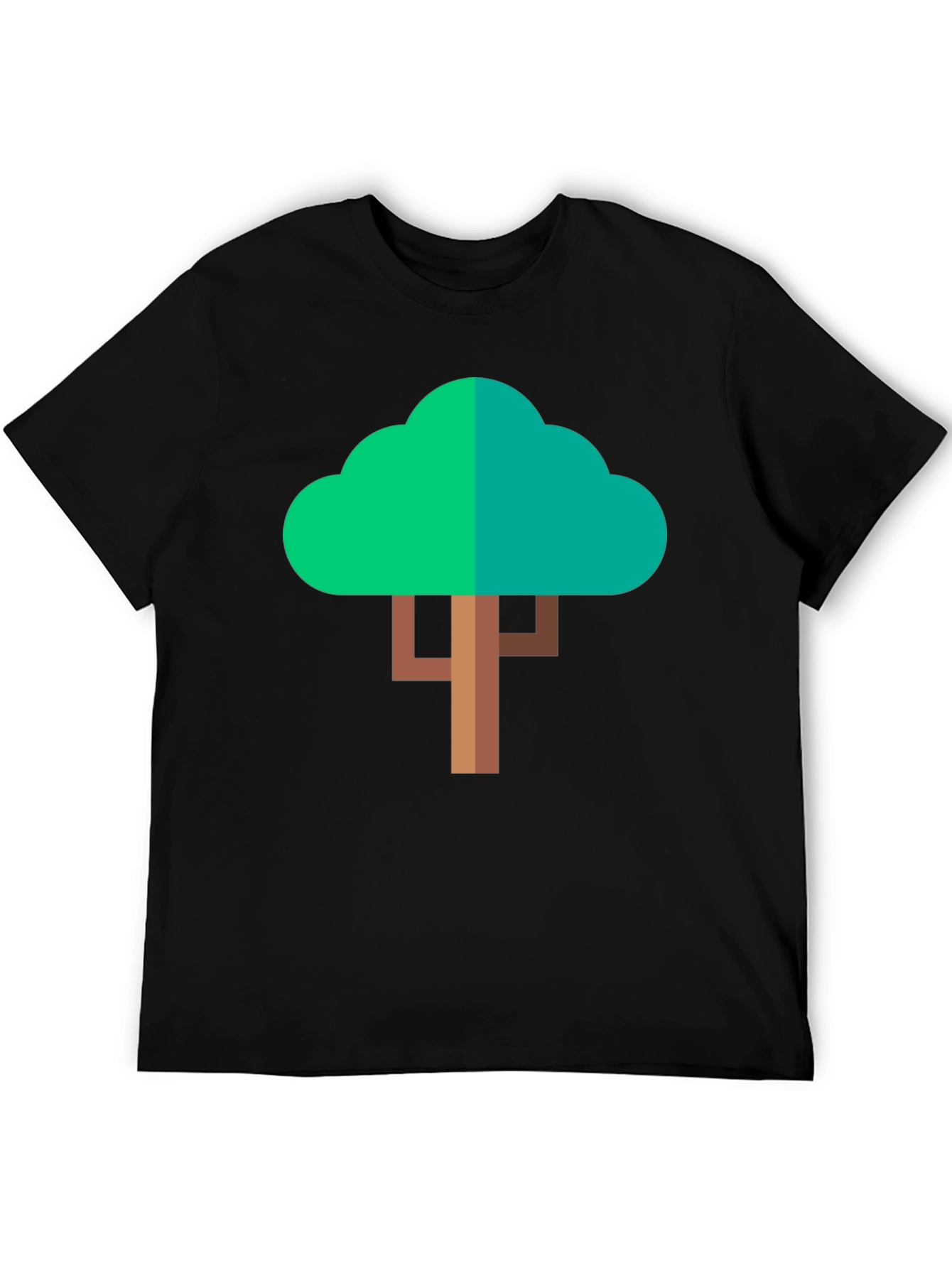 Geometric Tree Graphic T-Shirt - Modern Style