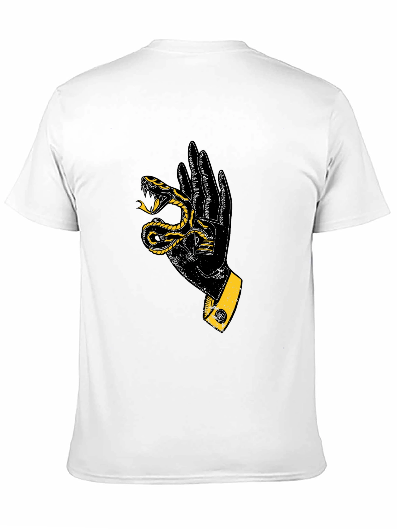Snake Hand Graphic T-Shirt - Black
