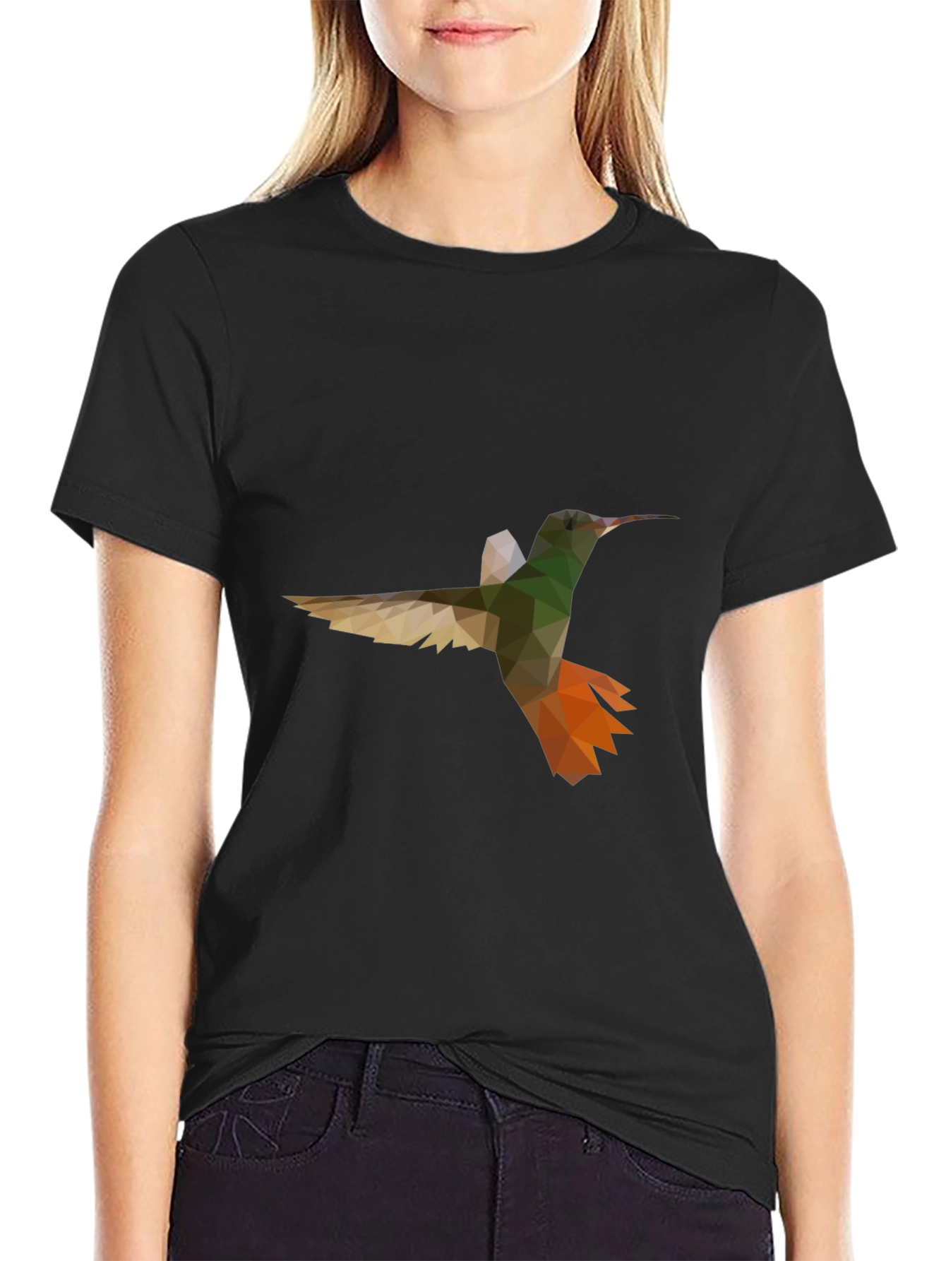 Geometric Hummingbird Graphic Tee