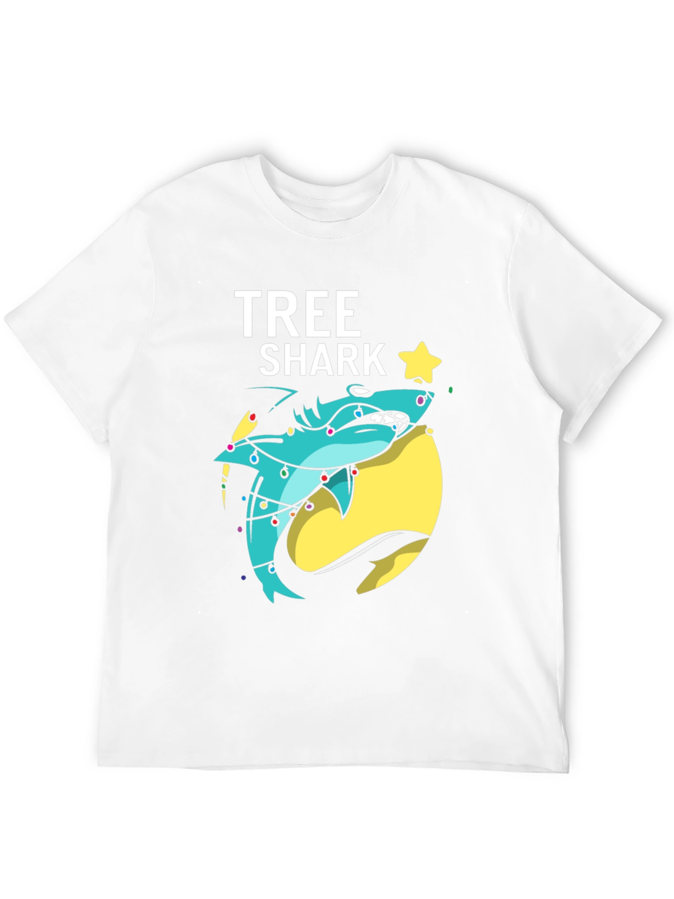 Tree Shark Christmas T-Shirt - Holiday Graphic Tee