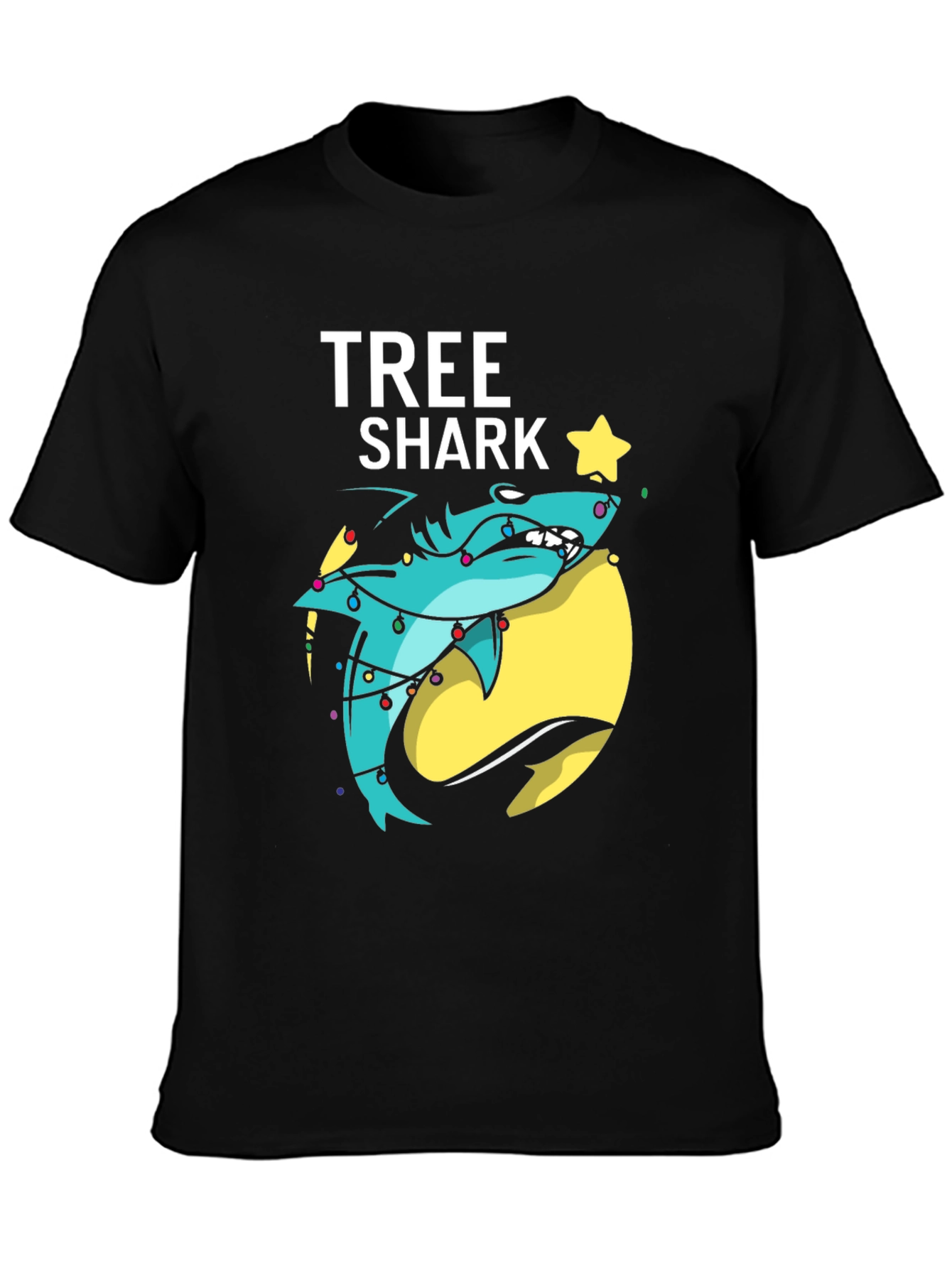 Tree Shark Christmas T-Shirt - Holiday Graphic Tee