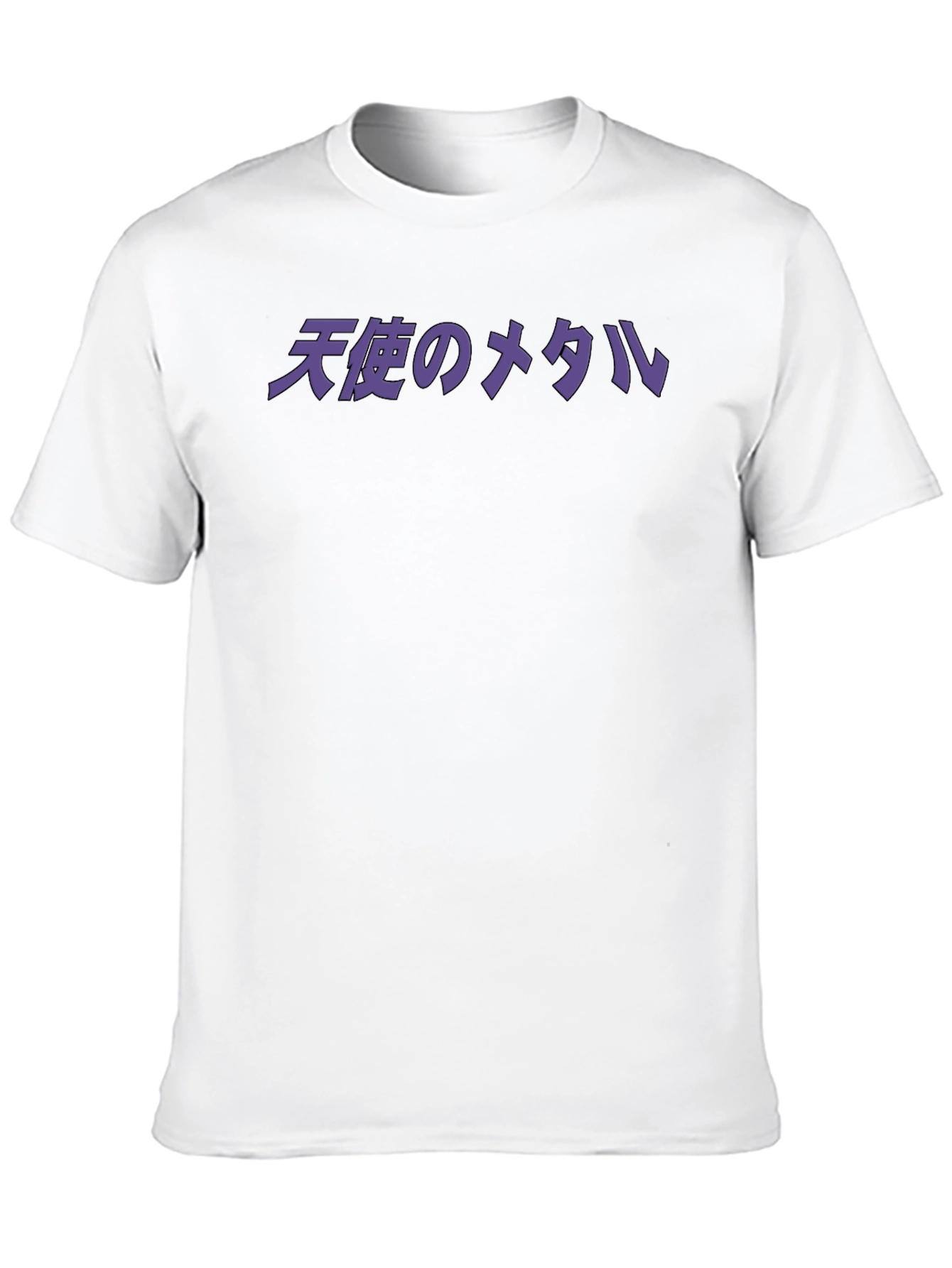 Angel Metal Text Graphic Black T-Shirt