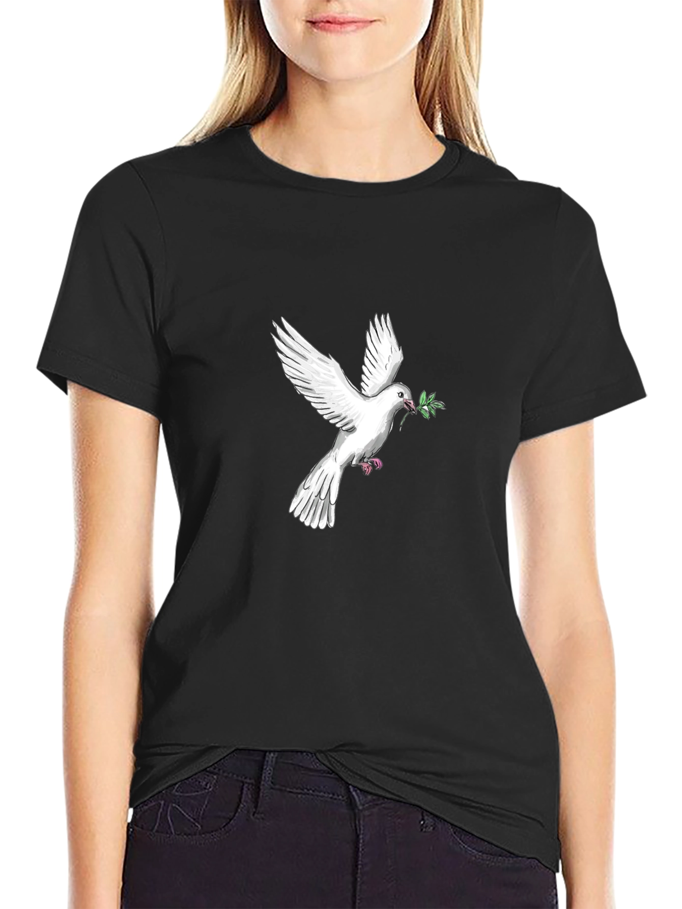 Dove Peace T-Shirt - Classic Black Tee