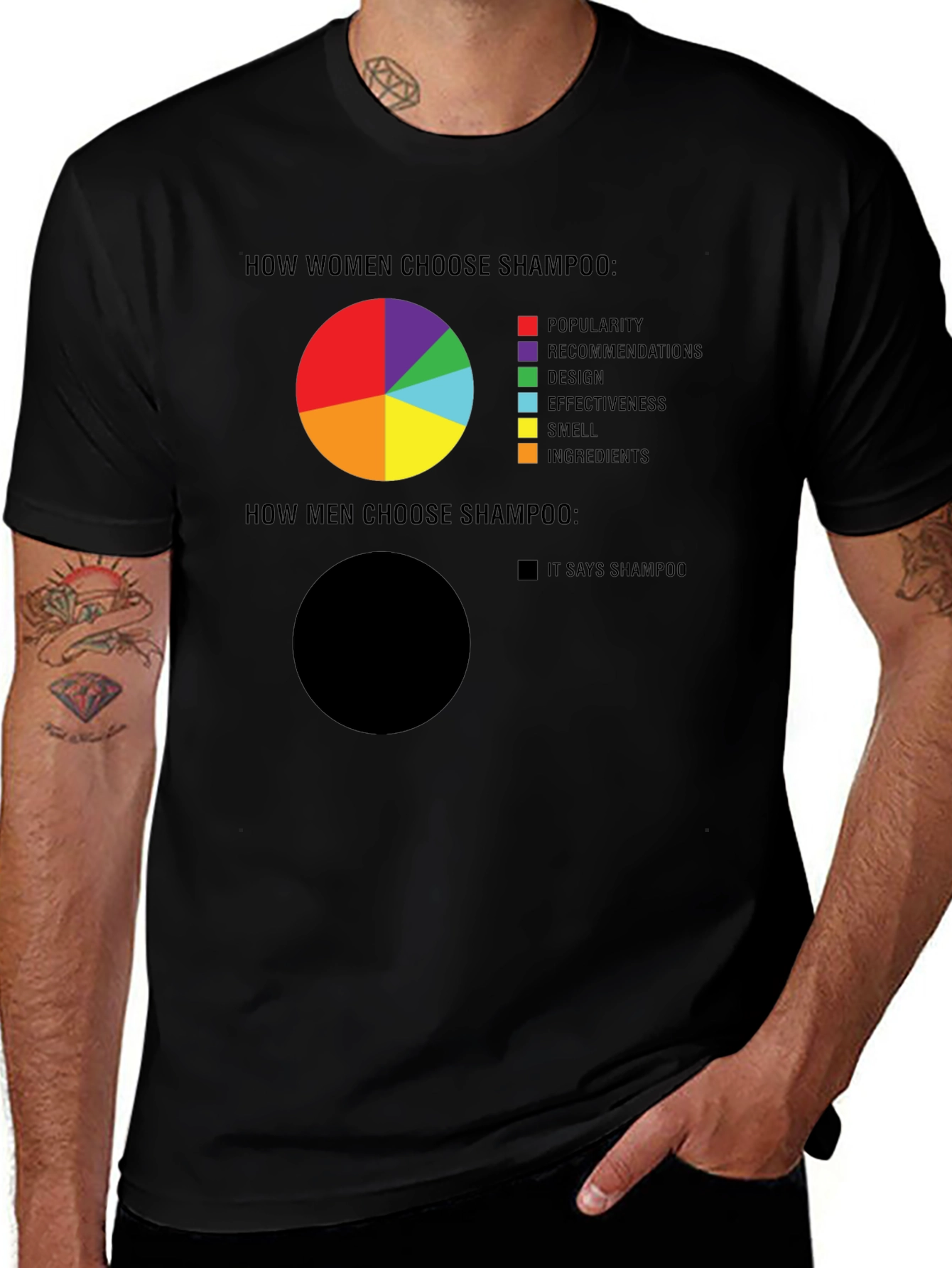 Humorous Shampoo Choice Graphic T-Shirt