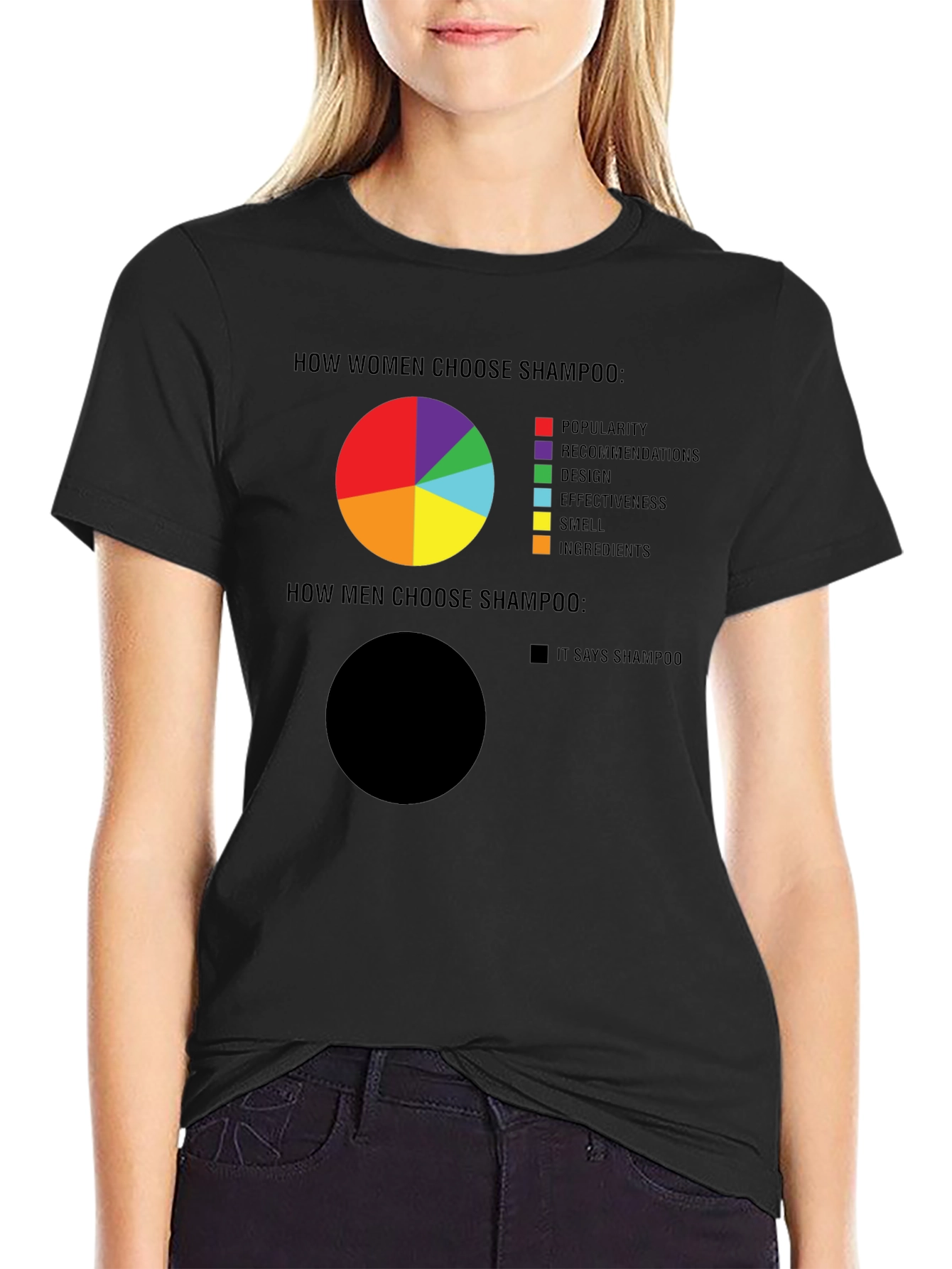 Humorous Shampoo Choice Graphic T-Shirt