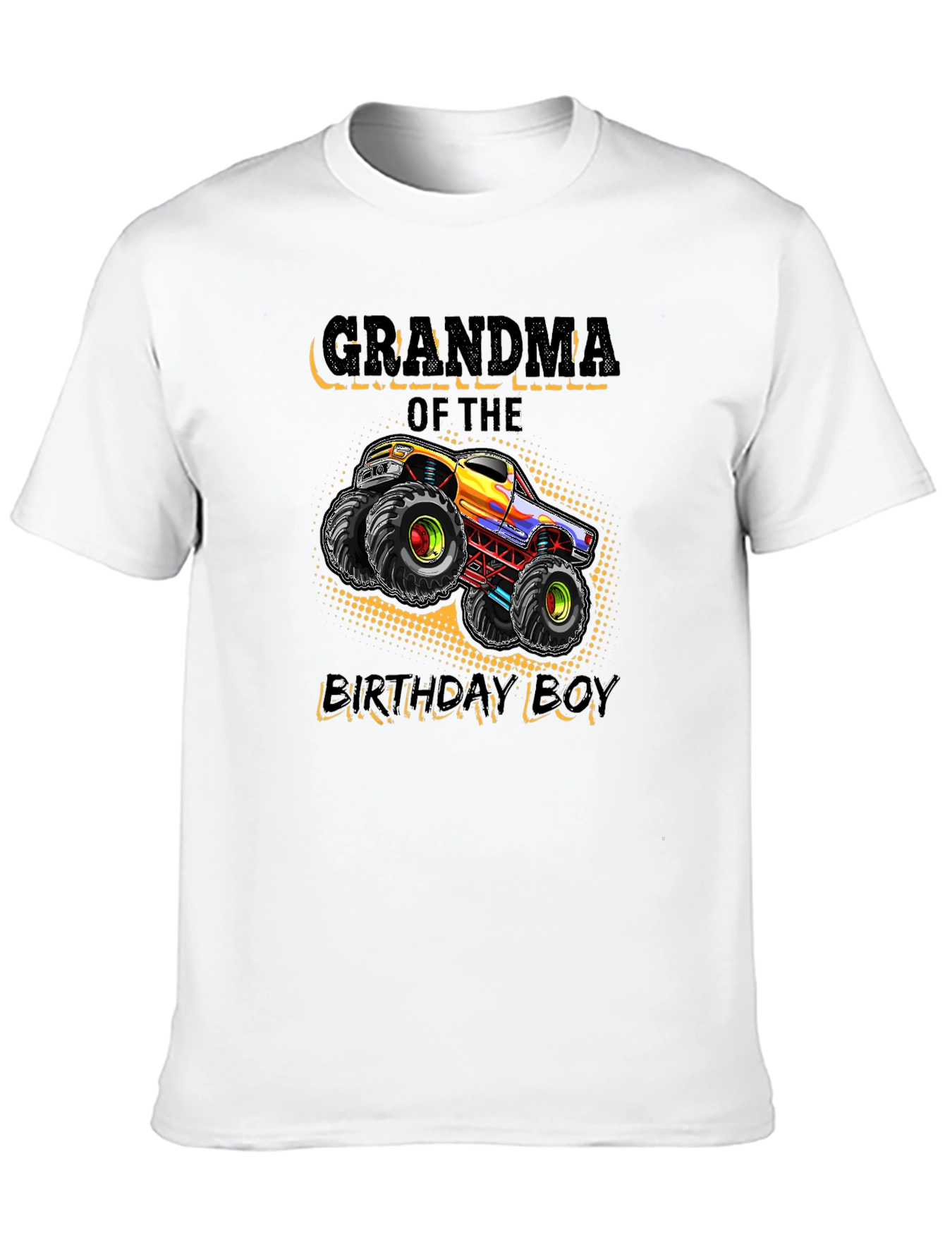 Grandma of the Birthday Boy Monster Truck T-Shirt