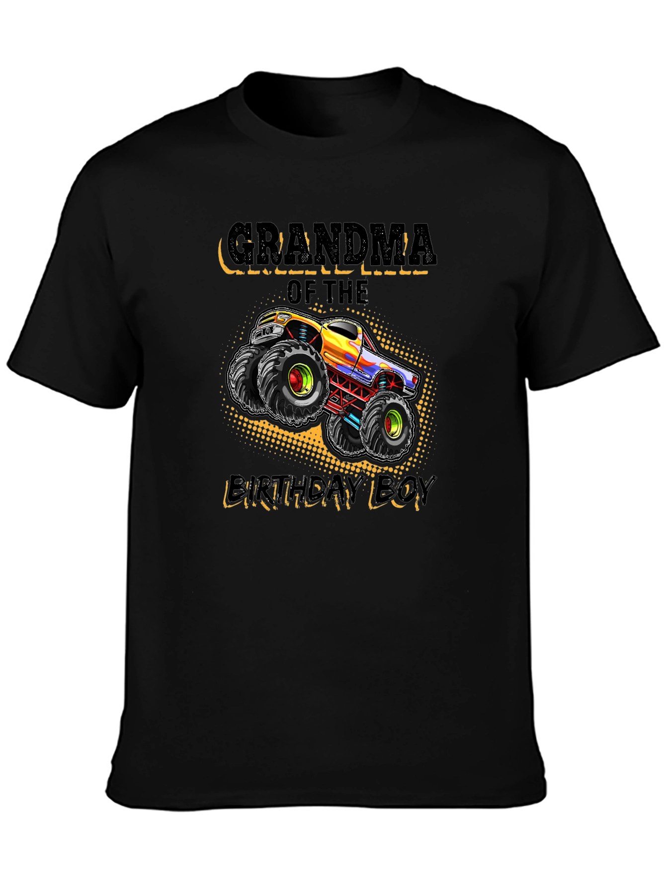 Grandma of the Birthday Boy Monster Truck T-Shirt