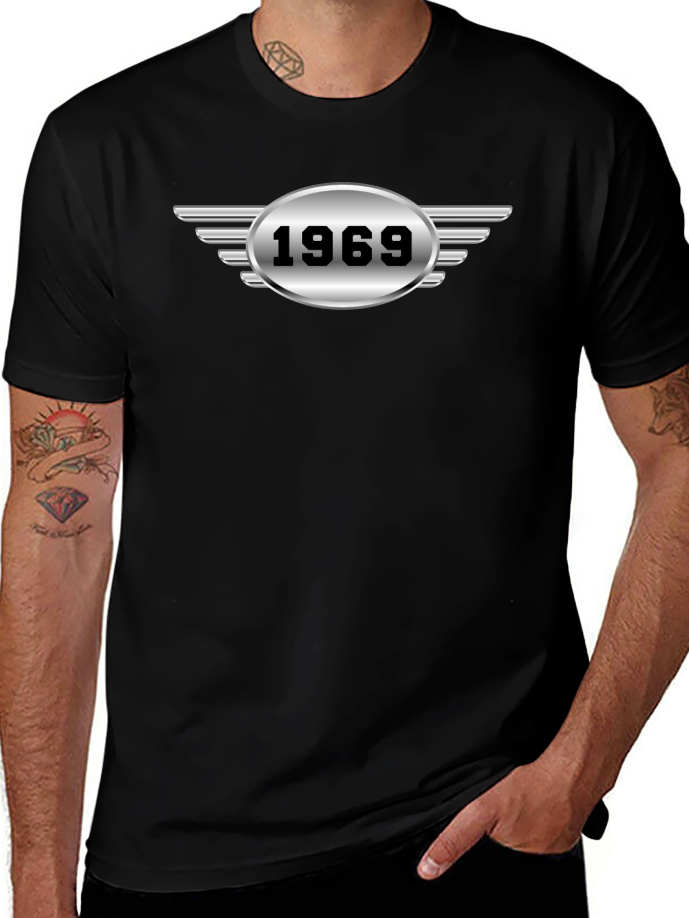 1969 Winged Logo Graphic Tee - Black