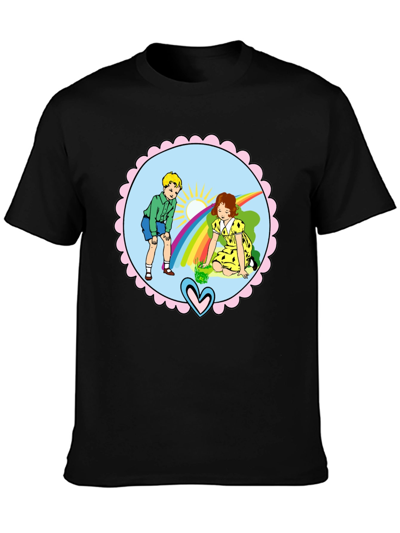 Retro Kids Rainbow Graphic Tee