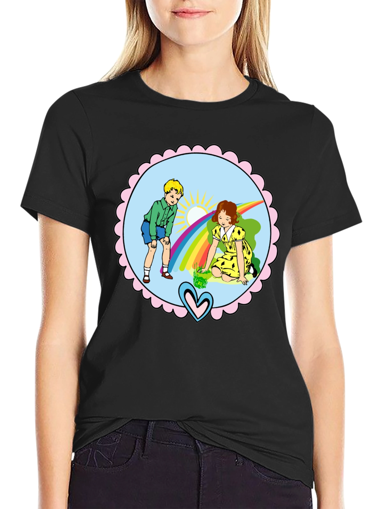 Retro Kids Rainbow Graphic Tee