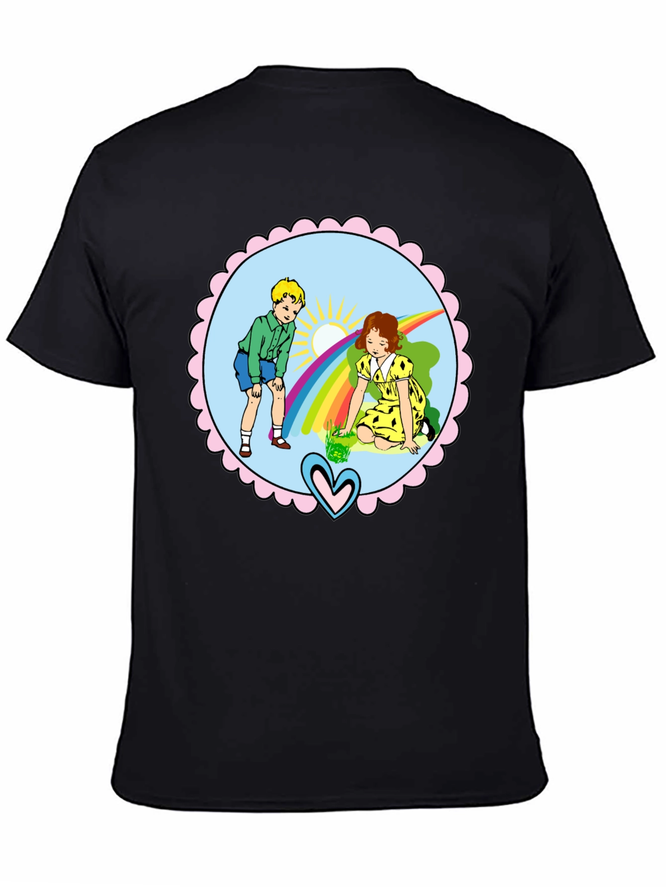 Retro Kids Rainbow Graphic Tee