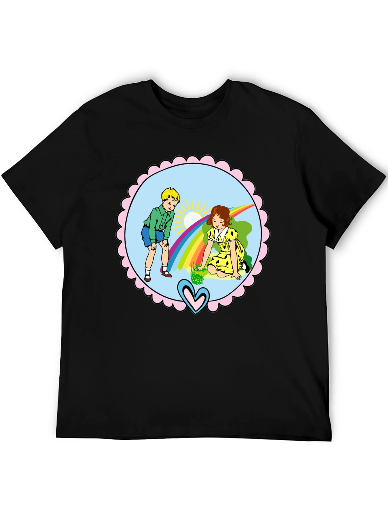 Retro Kids Rainbow Graphic Tee
