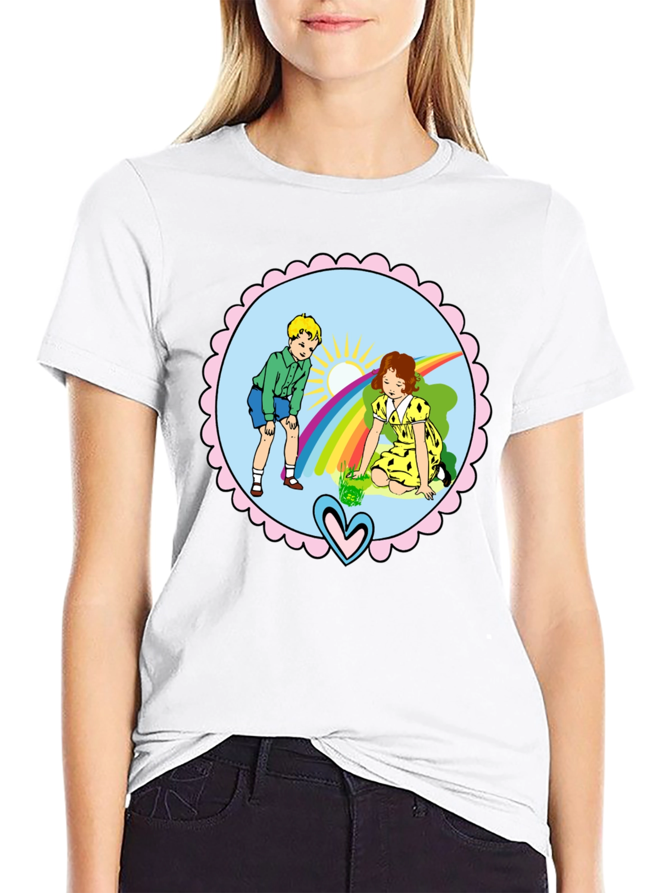 Retro Kids Rainbow Graphic Tee