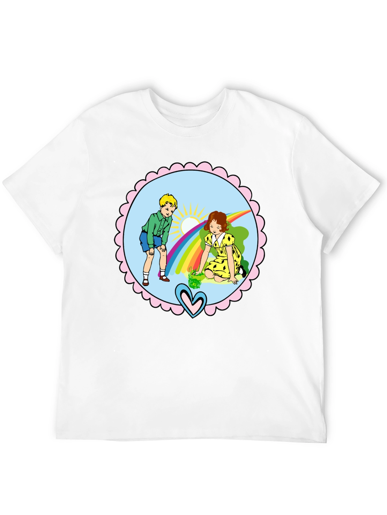 Retro Kids Rainbow Graphic Tee