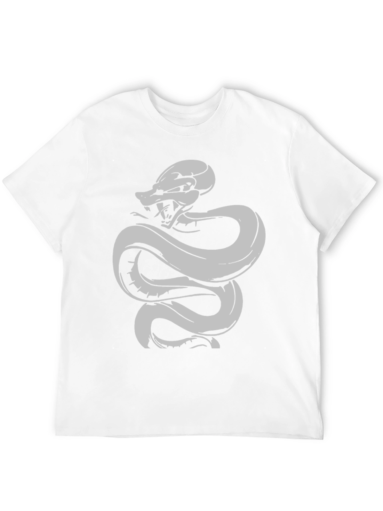 Snake Graphic Print Black T-Shirt