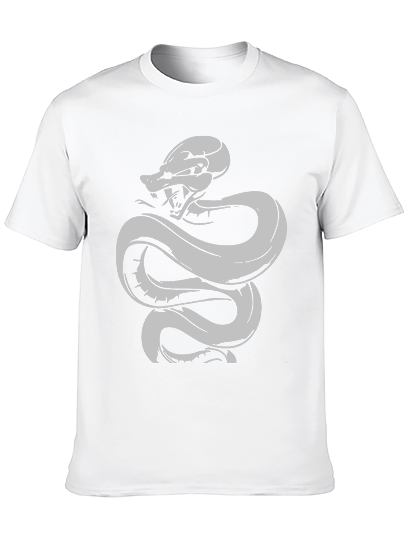 Snake Graphic Print Black T-Shirt