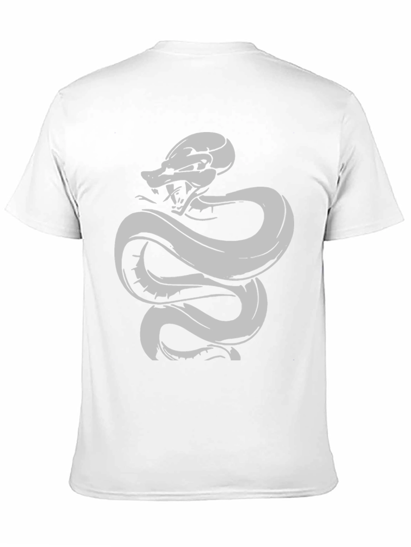 Snake Graphic Print Black T-Shirt