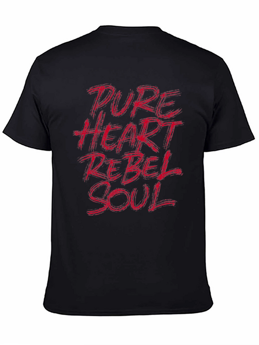 Pure Heart Rebel Soul Mens Graphic Tee