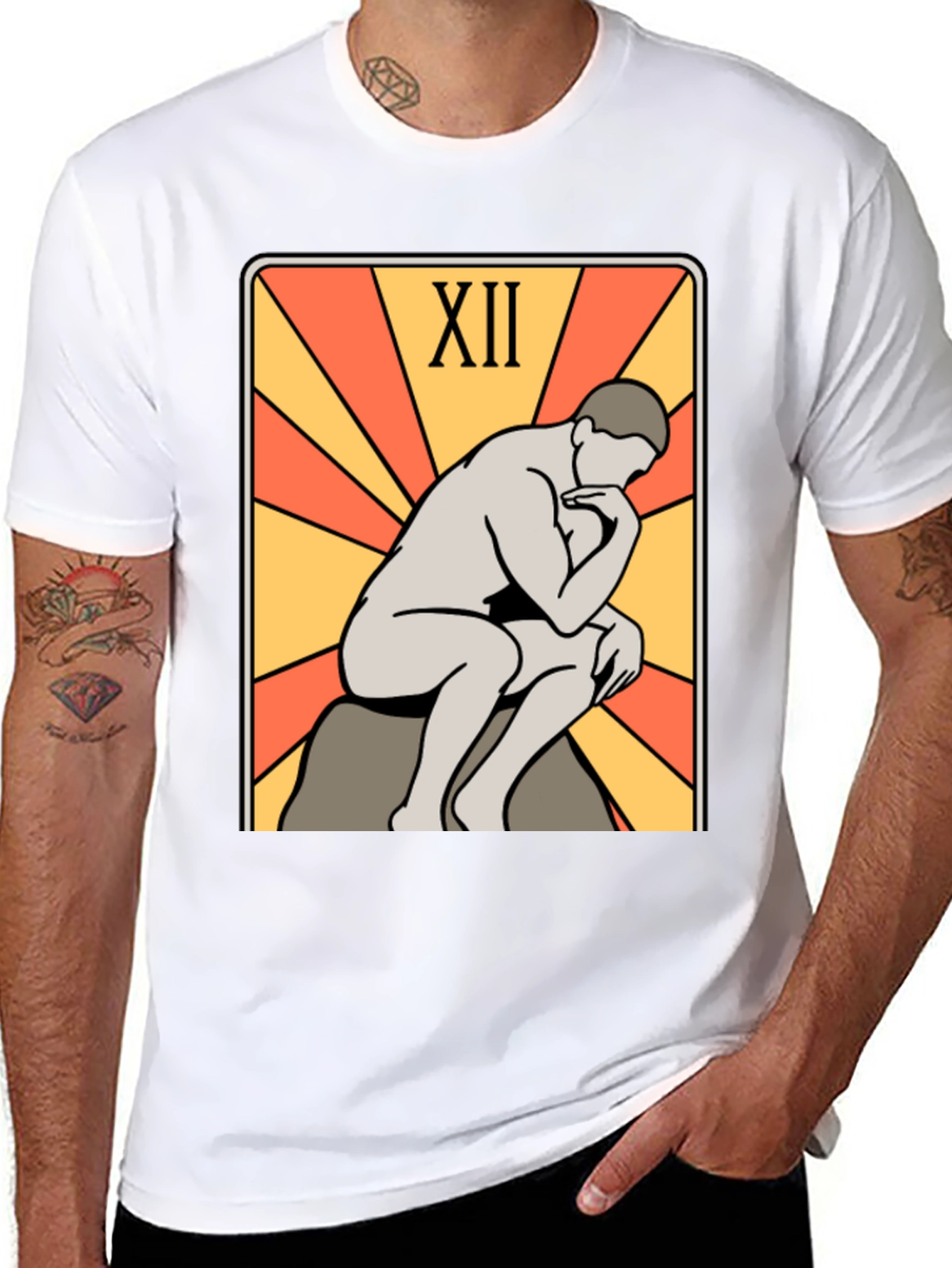 The Thinker Tarot Card Graphic T-Shirt