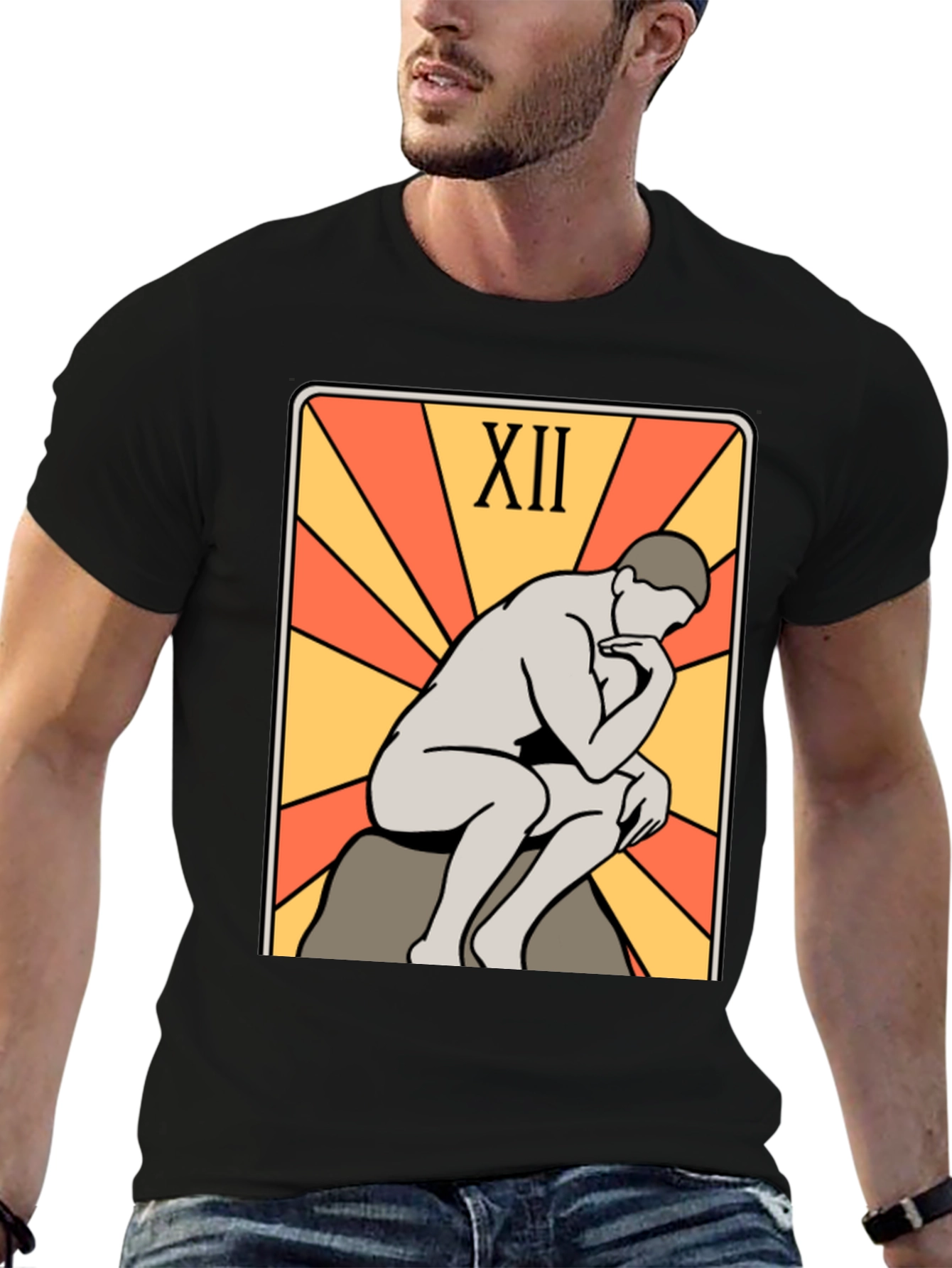 The Thinker Tarot Card Graphic T-Shirt