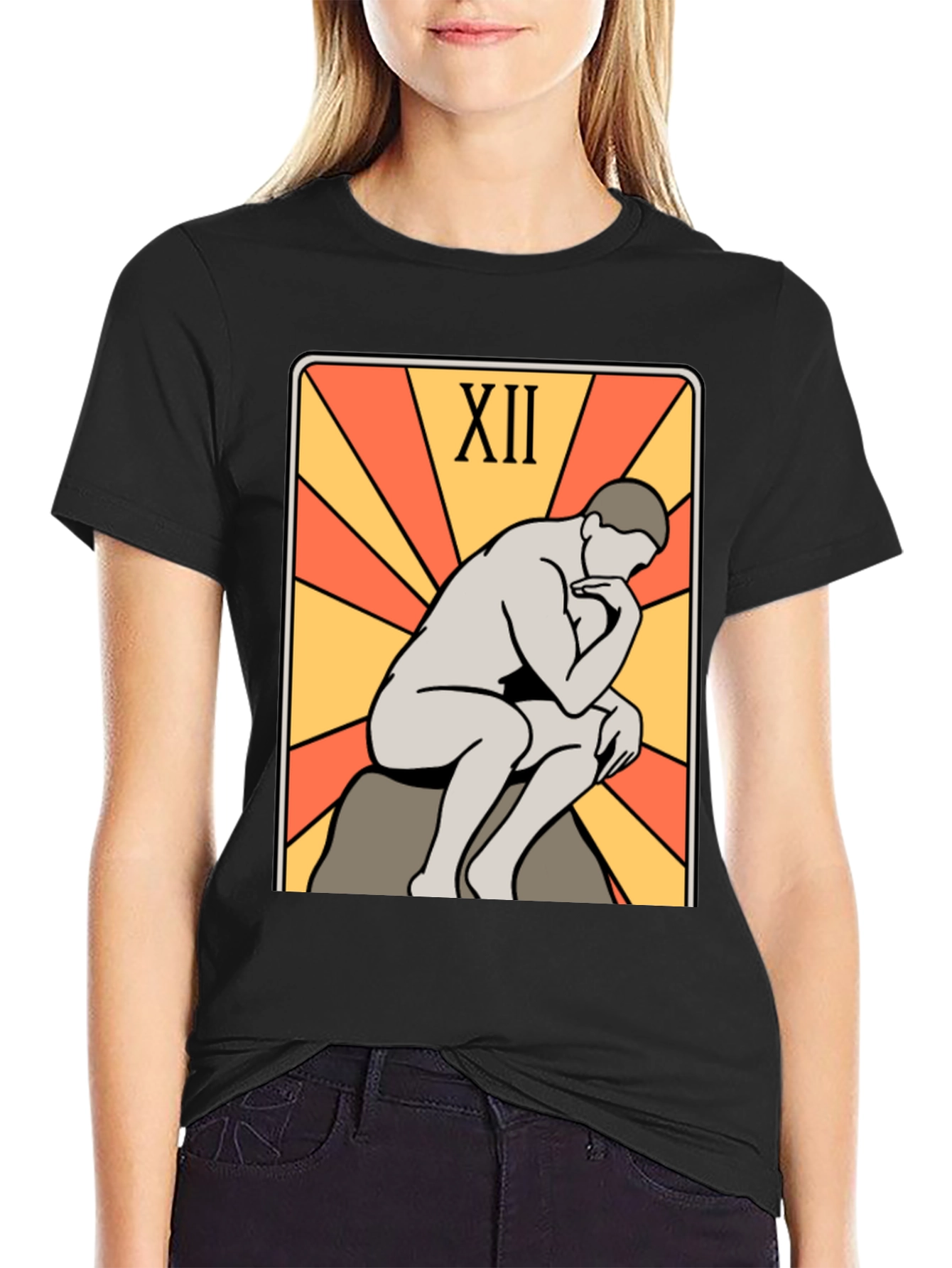 The Thinker Tarot Card Graphic T-Shirt