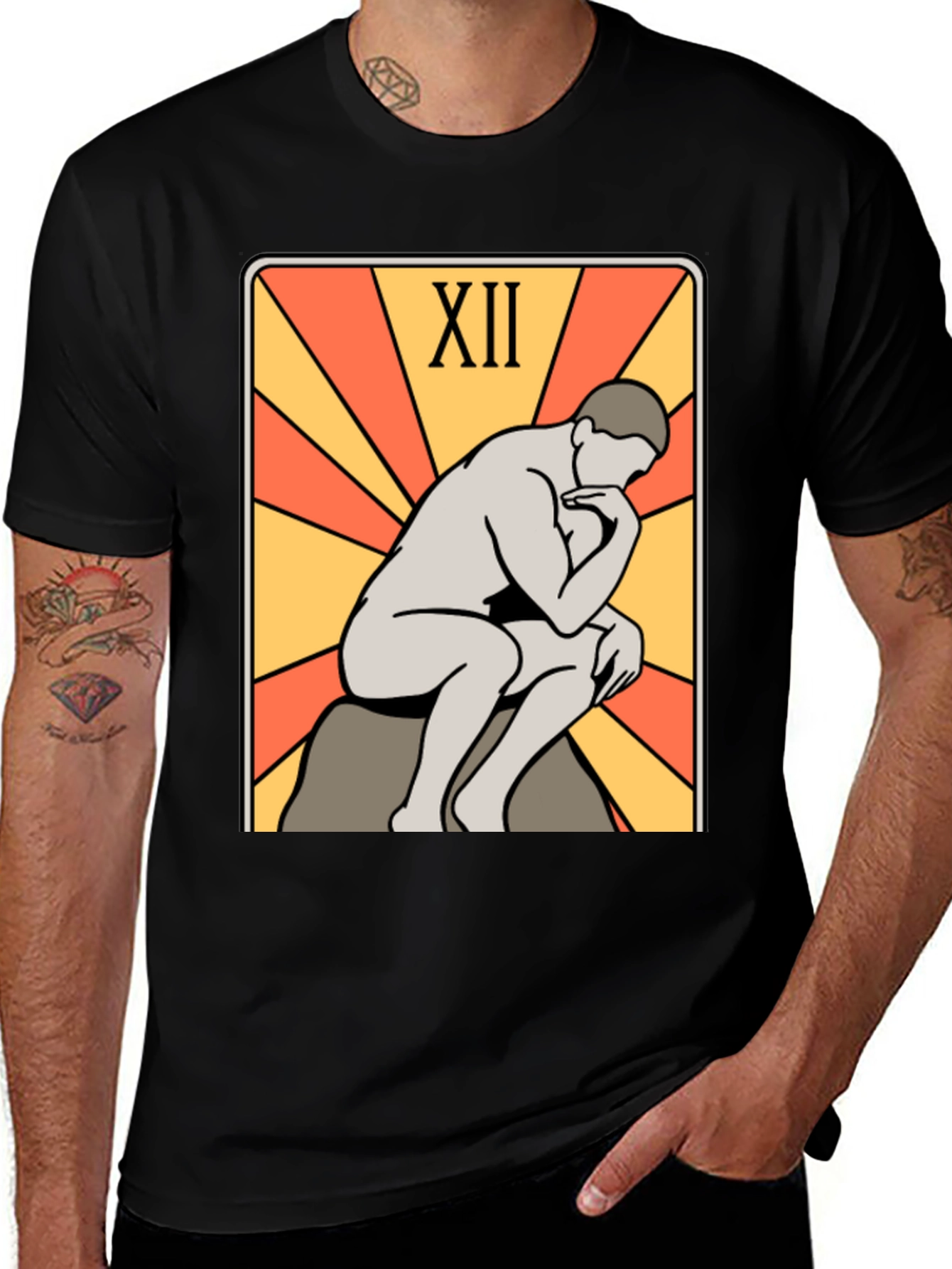 The Thinker Tarot Card Graphic T-Shirt