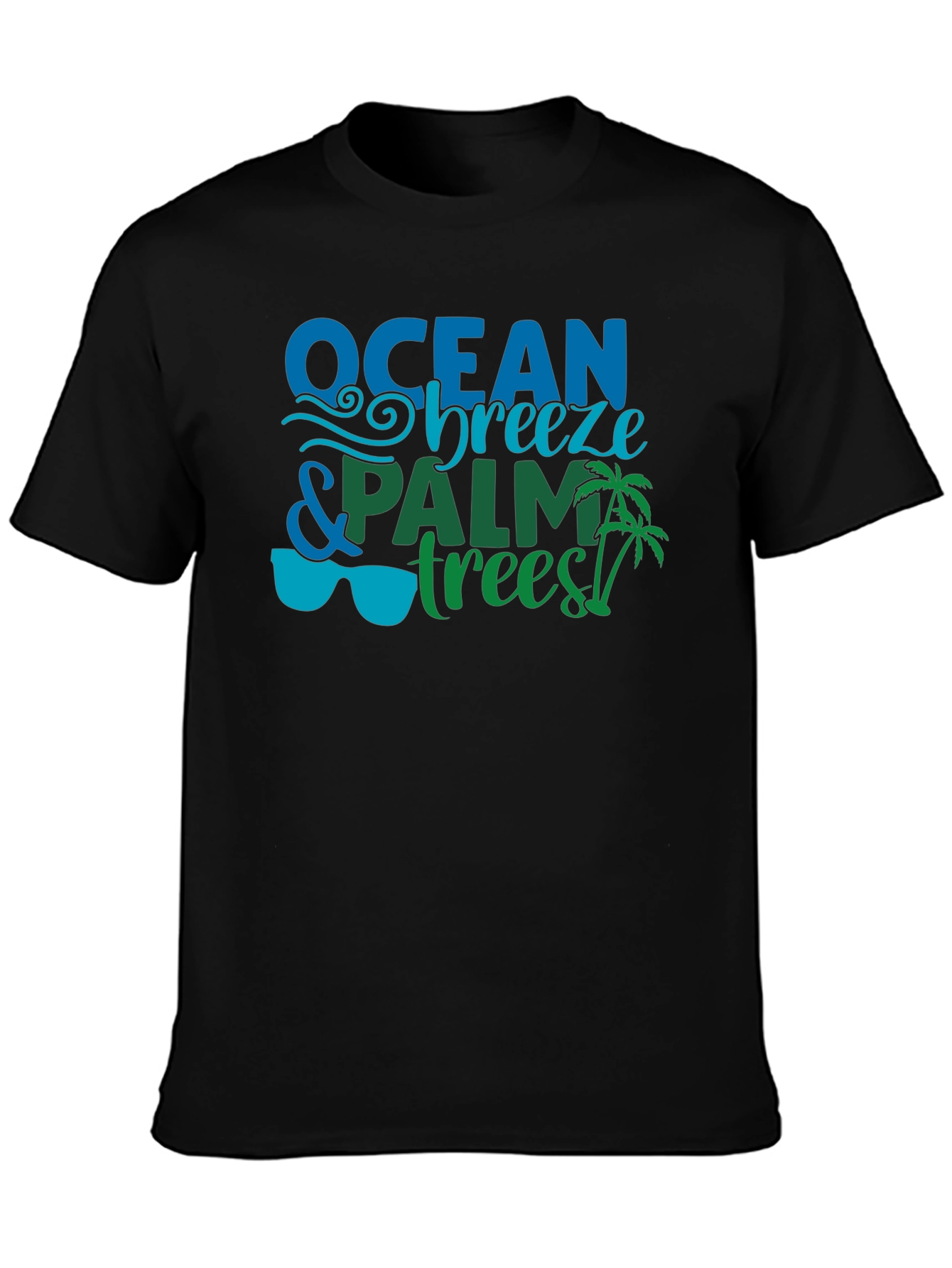 Ocean Breeze & Palm Trees Graphic Tee