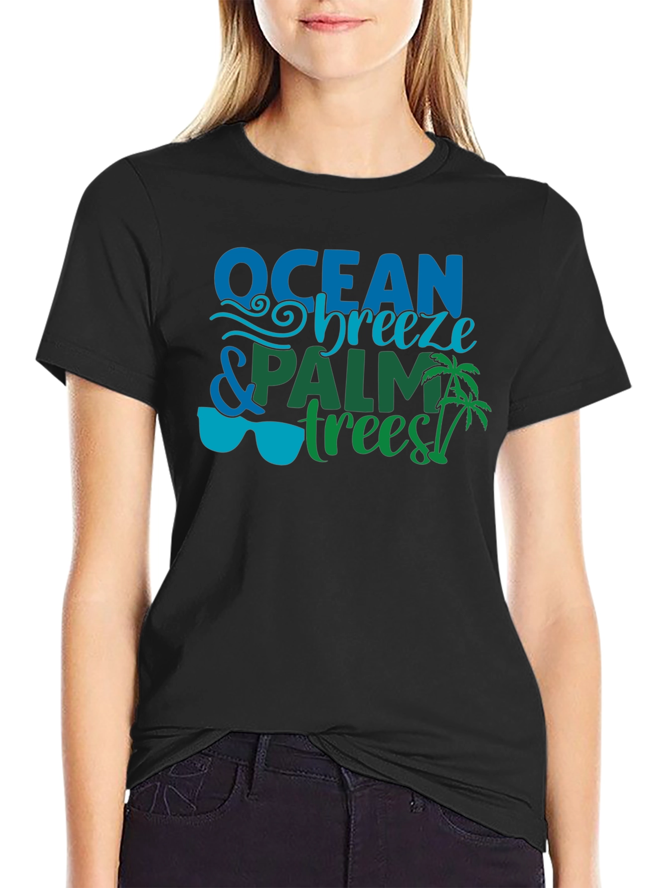 Ocean Breeze & Palm Trees Graphic Tee