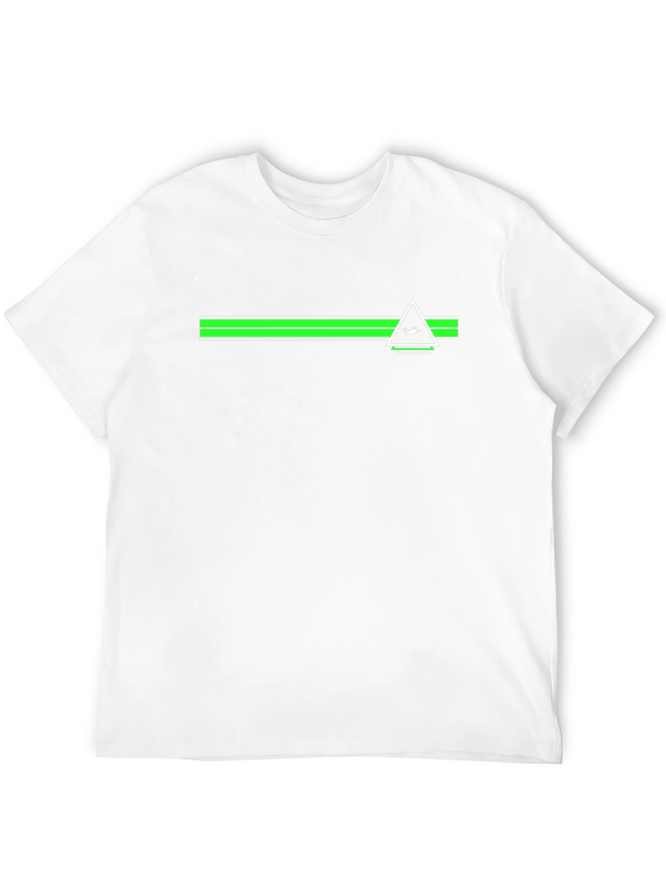Geometric Green Graphic Tee - Modern Casual Style