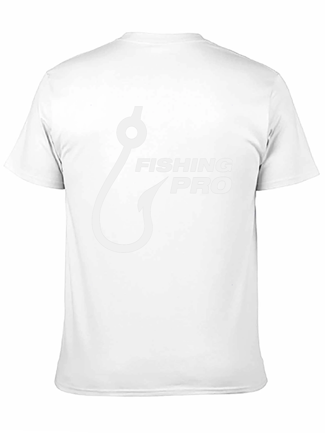 Fishing Pro Black T-Shirt with Hook Graphic