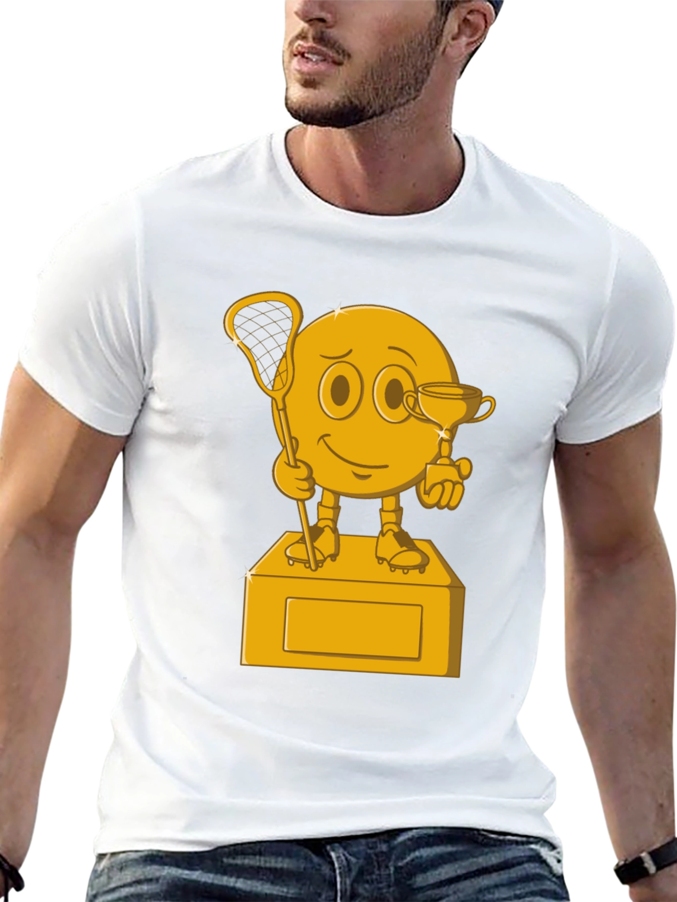 Lacrosse Champ Emoji Graphic T-Shirt
